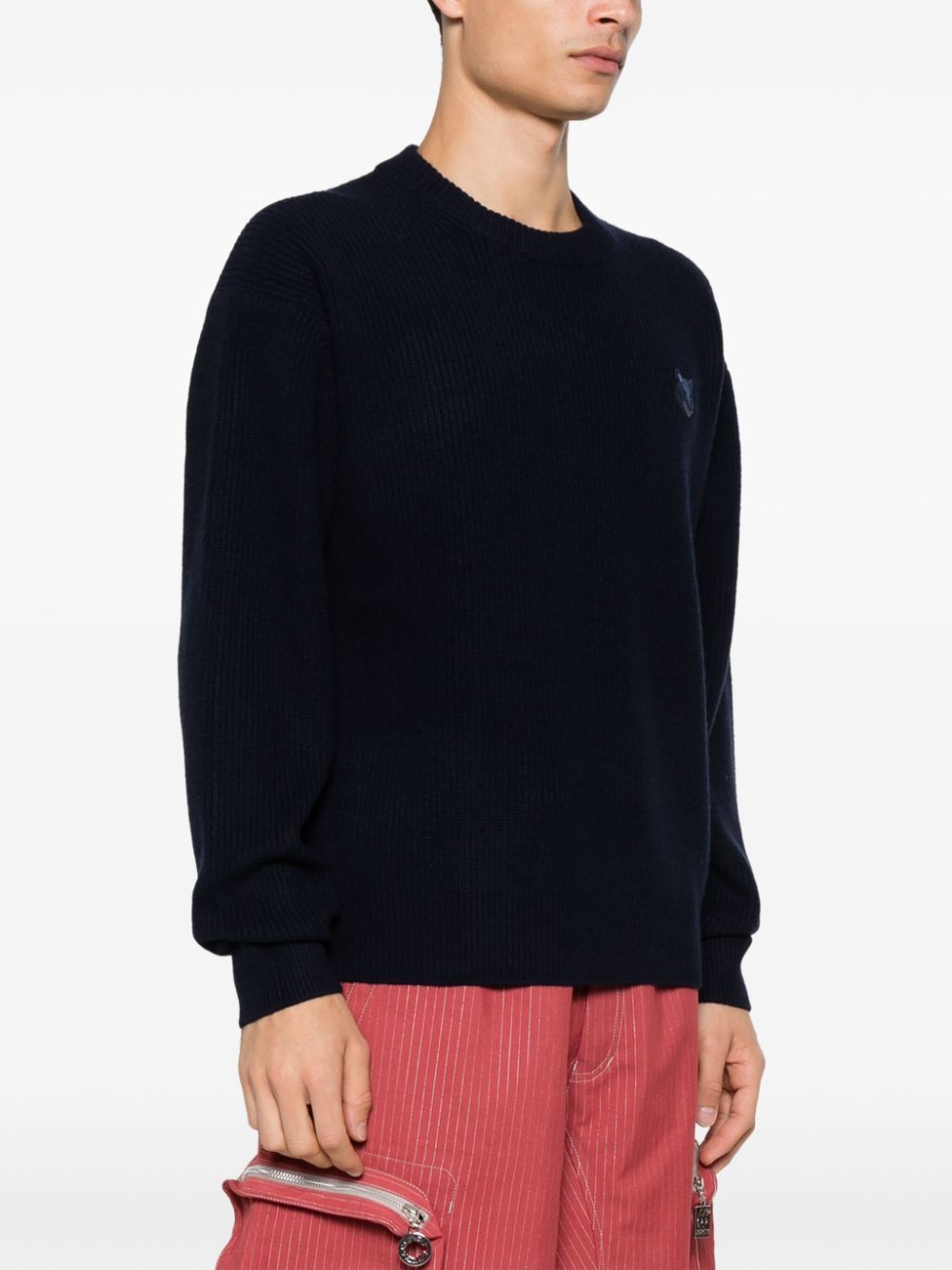 MAISON KITSUNÉ Bold Fox Head Patch Comfort Ribbed Jumper