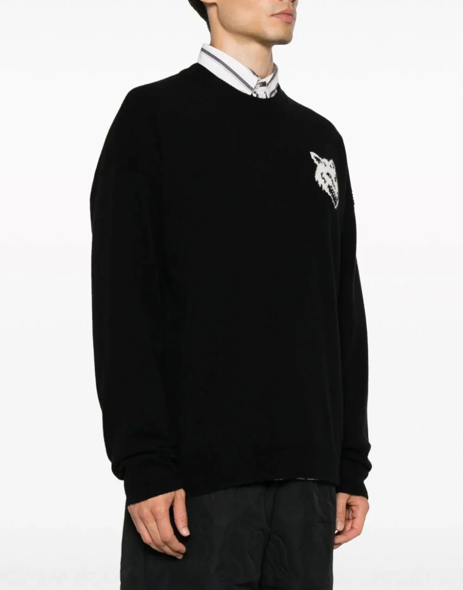 MAISON KITSUNÉ Fox Head Intarsia Logo Sweater - FW24