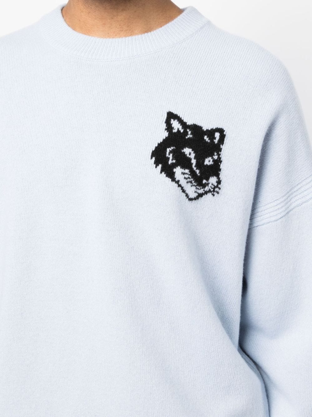 MAISON KITSUNÉ Fox Head Intarsia Comfort Jumper - Modern Fit