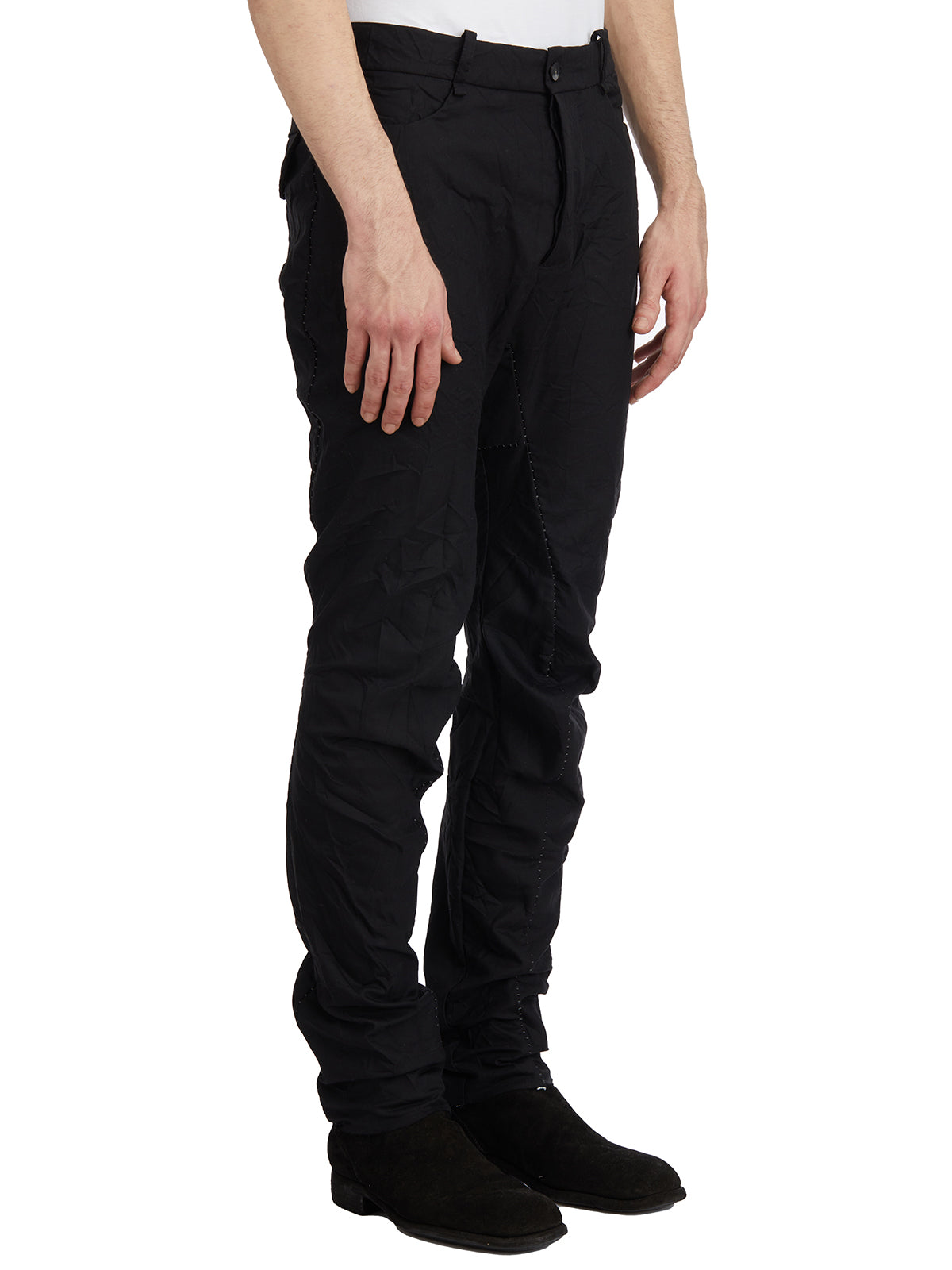 MASNADA Men's Slim Cotton Trousers with Low Crotch - Size 48