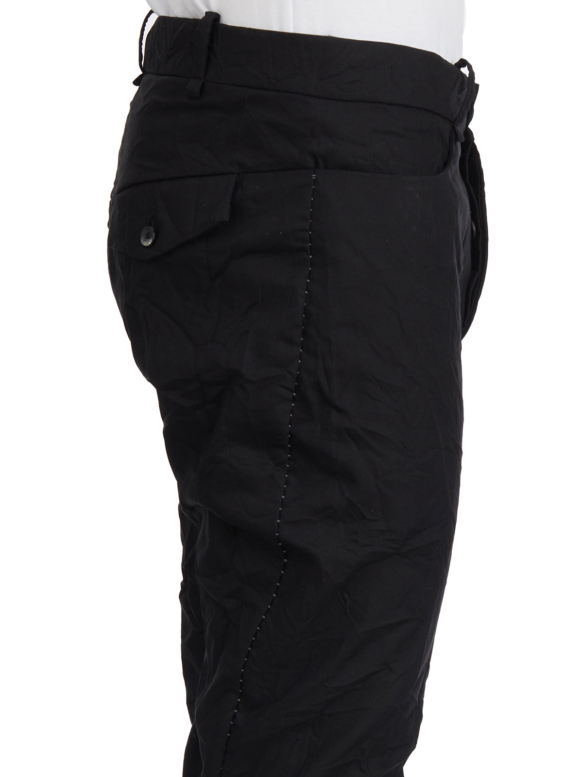 MASNADA Men's Slim Cotton Trousers with Low Crotch - Size 48