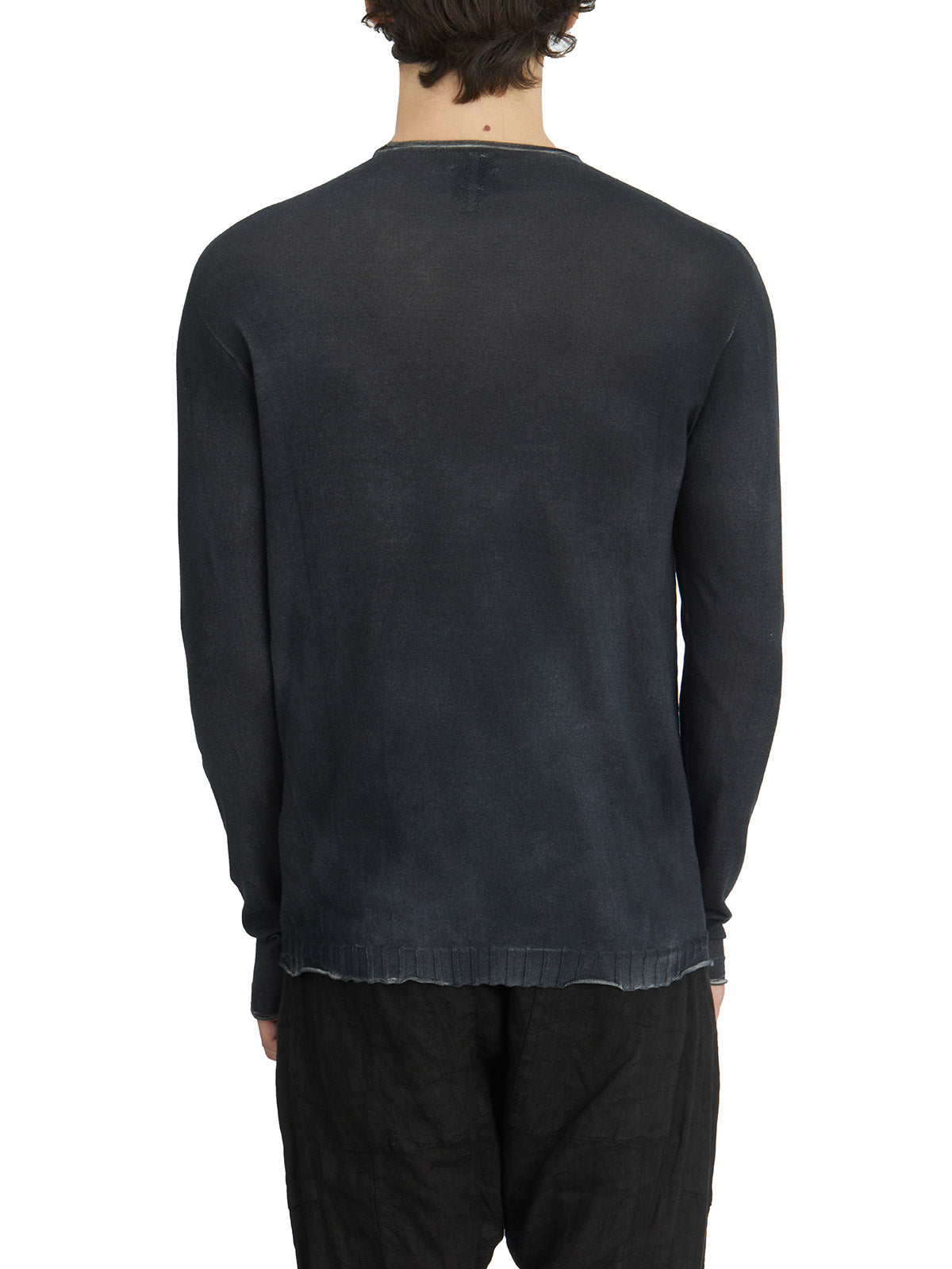 MD75 Men's Crew Neck Tie Dye Cotton Sweater - Size M