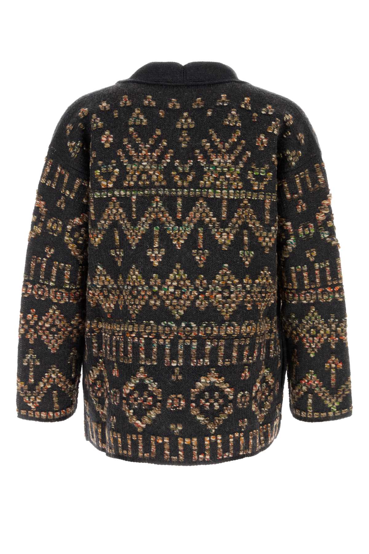 ALANUI Embroidered Wool Blend Grunge Beat Cardigan