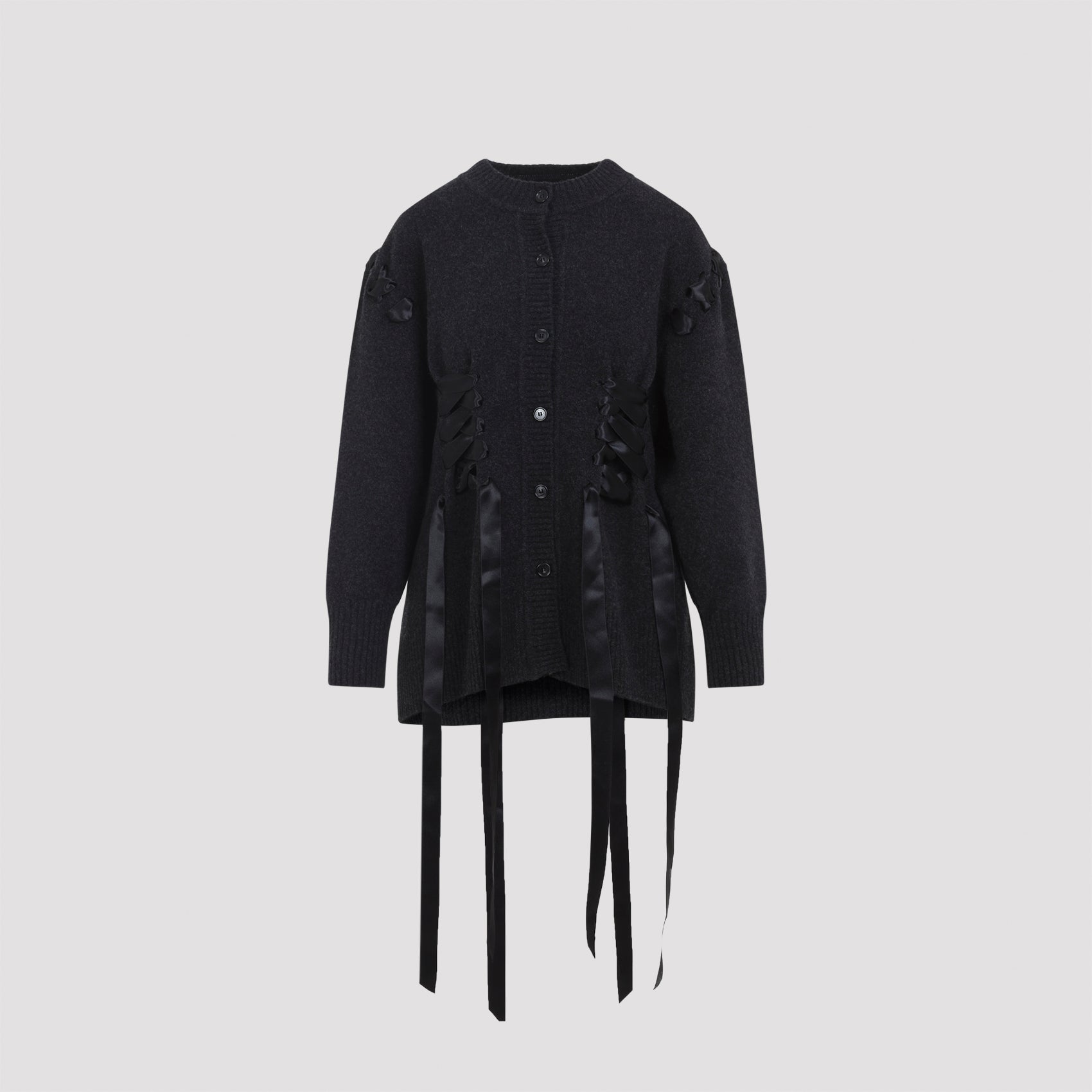 SIMONE ROCHA Sculpted Ribbon Corset Detail Cardigan