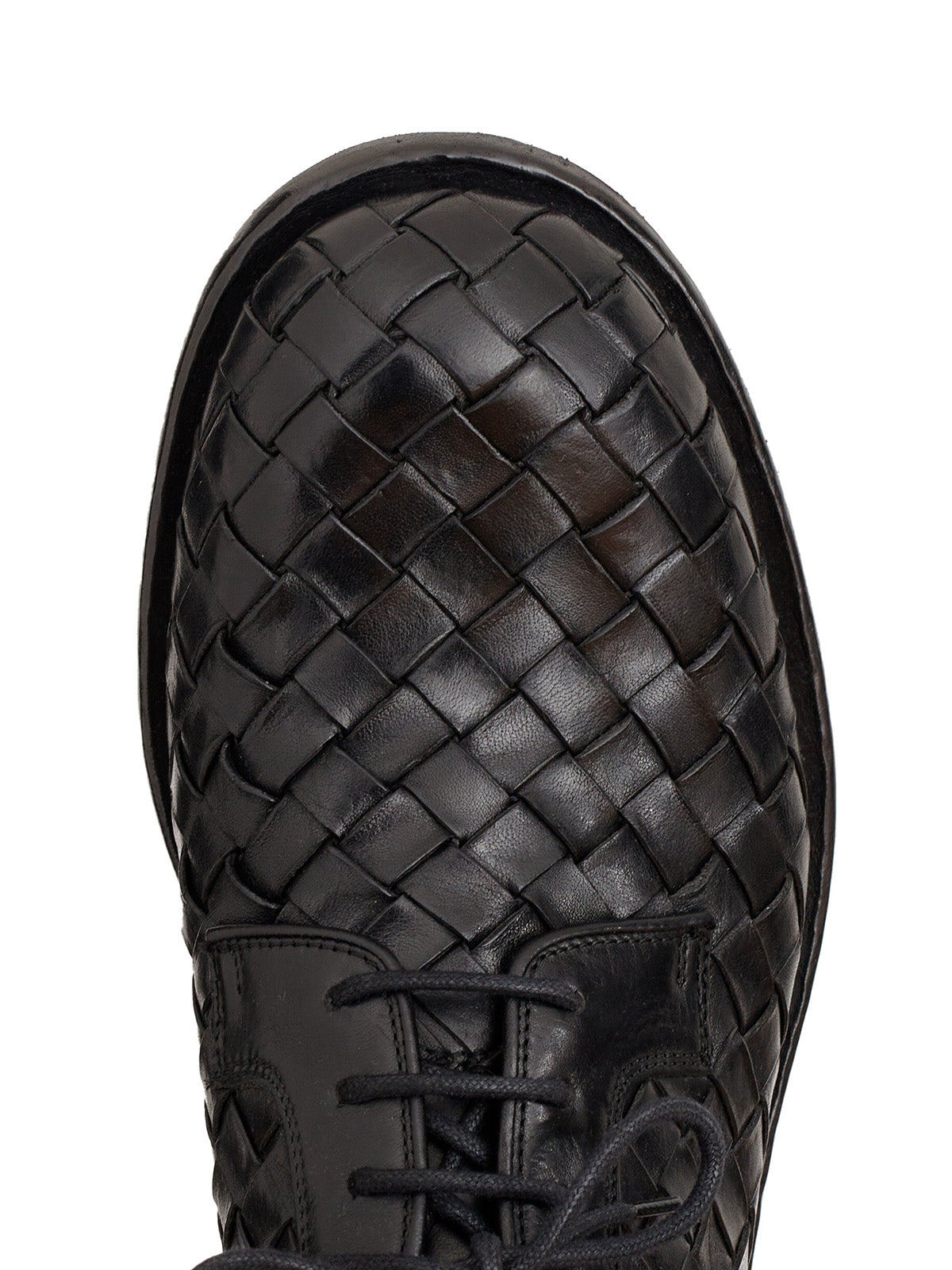 OFFICINE CREATIVE Rugged Woven Leather Moccasins for Men