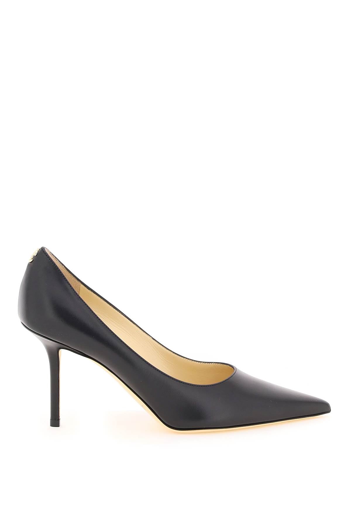 JIMMY CHOO Calfskin Pumps with Iconic JC Emblem