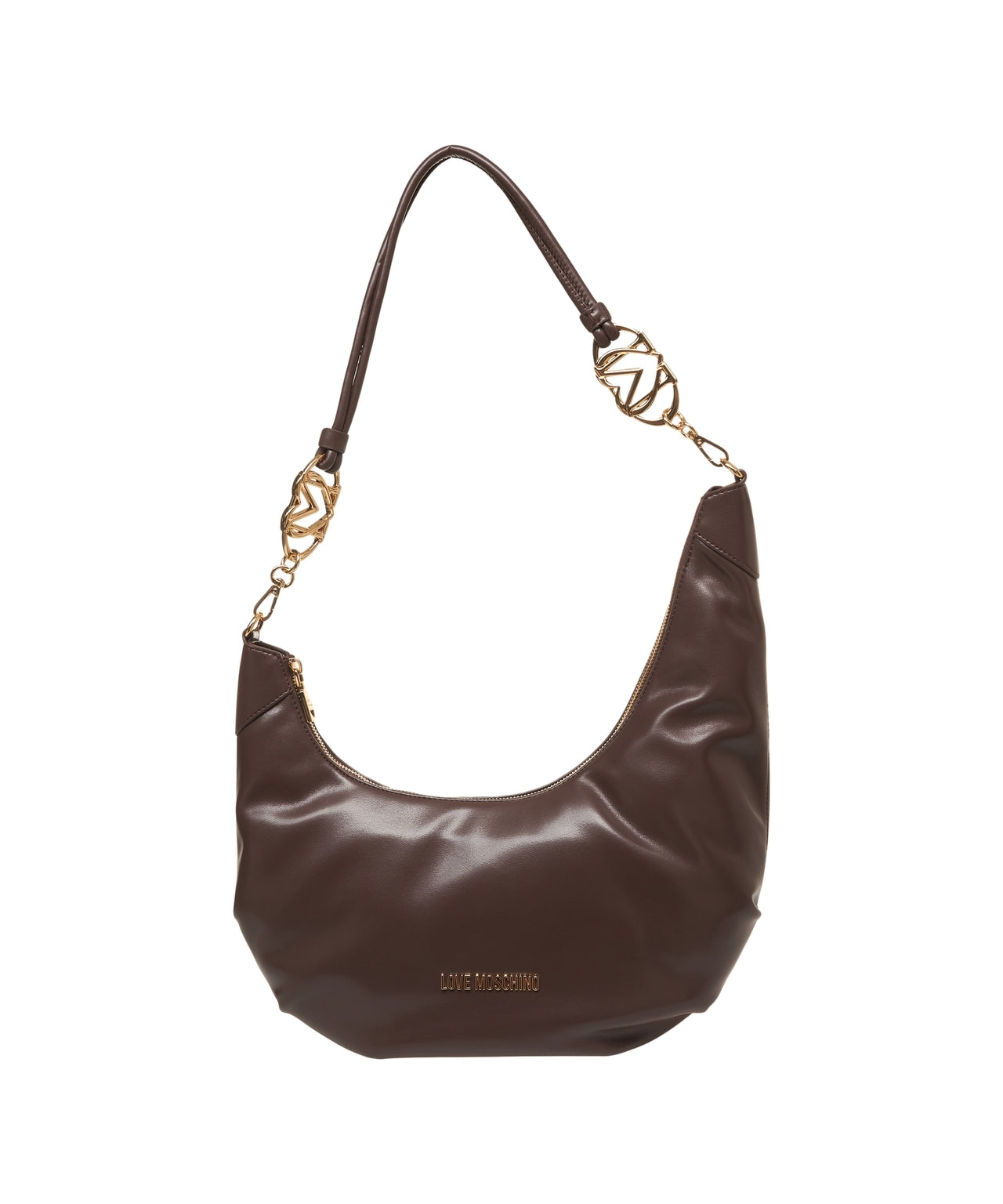 LOVE MOSCHINO Elegant Mini Crescent Handbag with Logo Detail