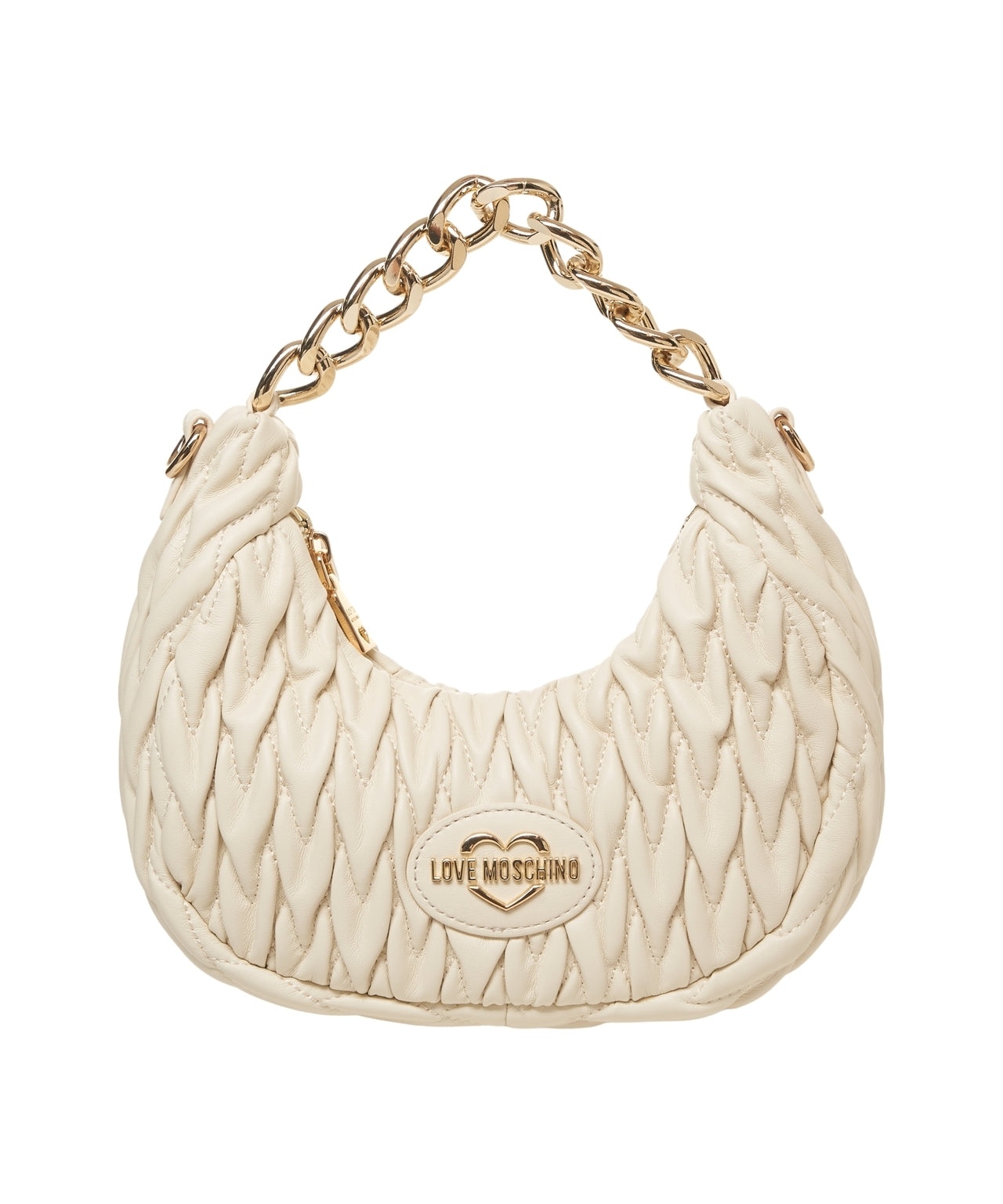 LOVE MOSCHINO Quilted Handbag with Heart Logo - 40 x 30 x 16 cm