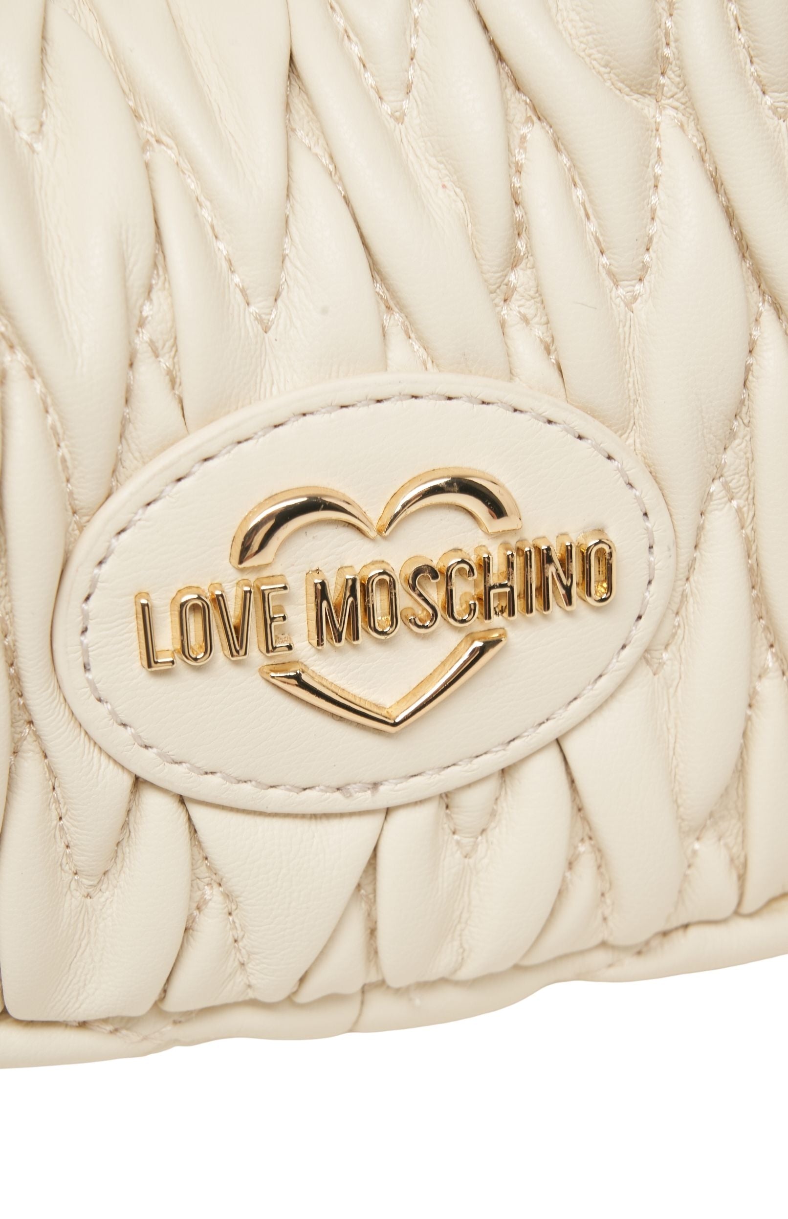 LOVE MOSCHINO Quilted Handbag with Heart Logo - 40 x 30 x 16 cm