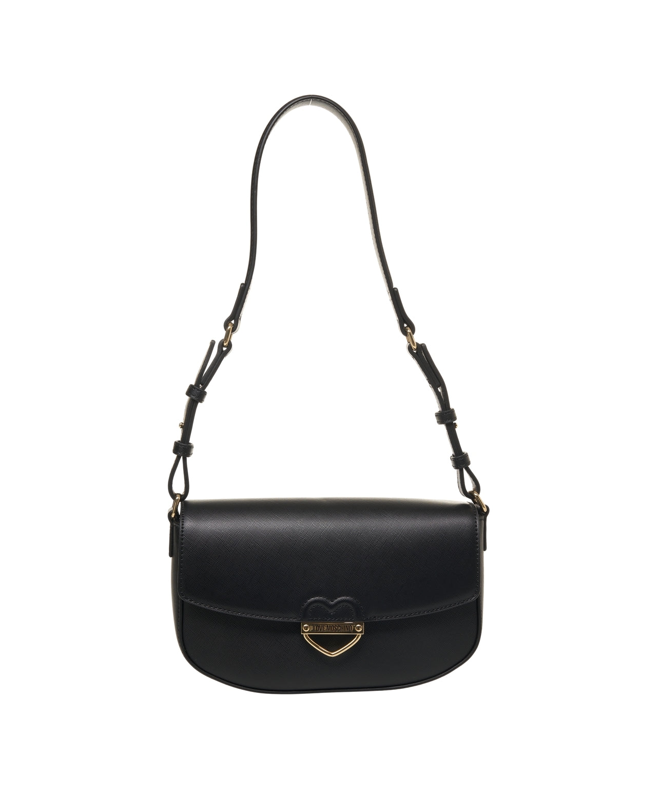 LOVE MOSCHINO Classic Shoulder Bag with Heart Logo Detail (40 x 30 x 16 cm)
