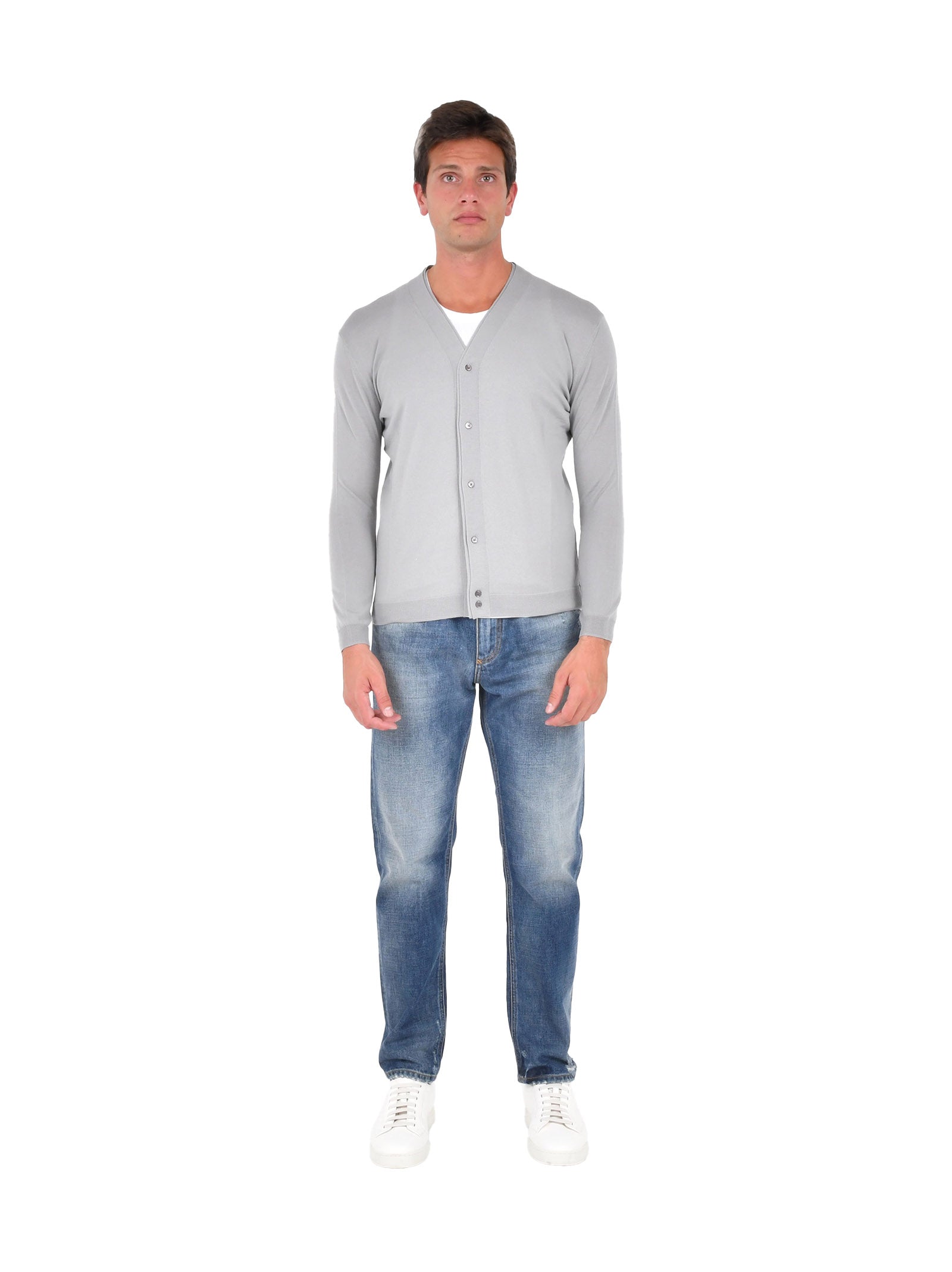 LOW BRAND Stylish Double-Collar Cardigan for Men
