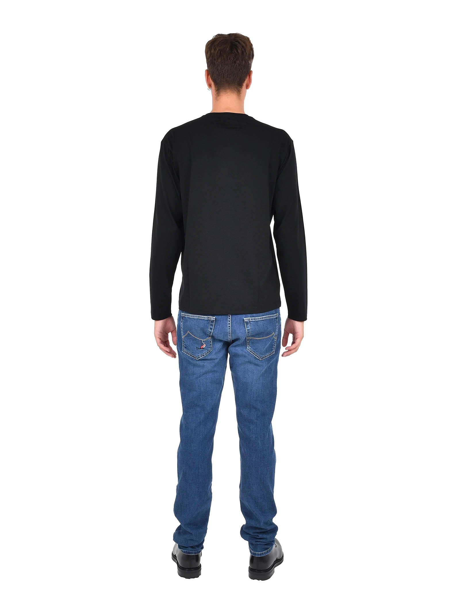 LOW BRAND Regular Fit Long-Sleeved Crewneck T-Shirt for Men