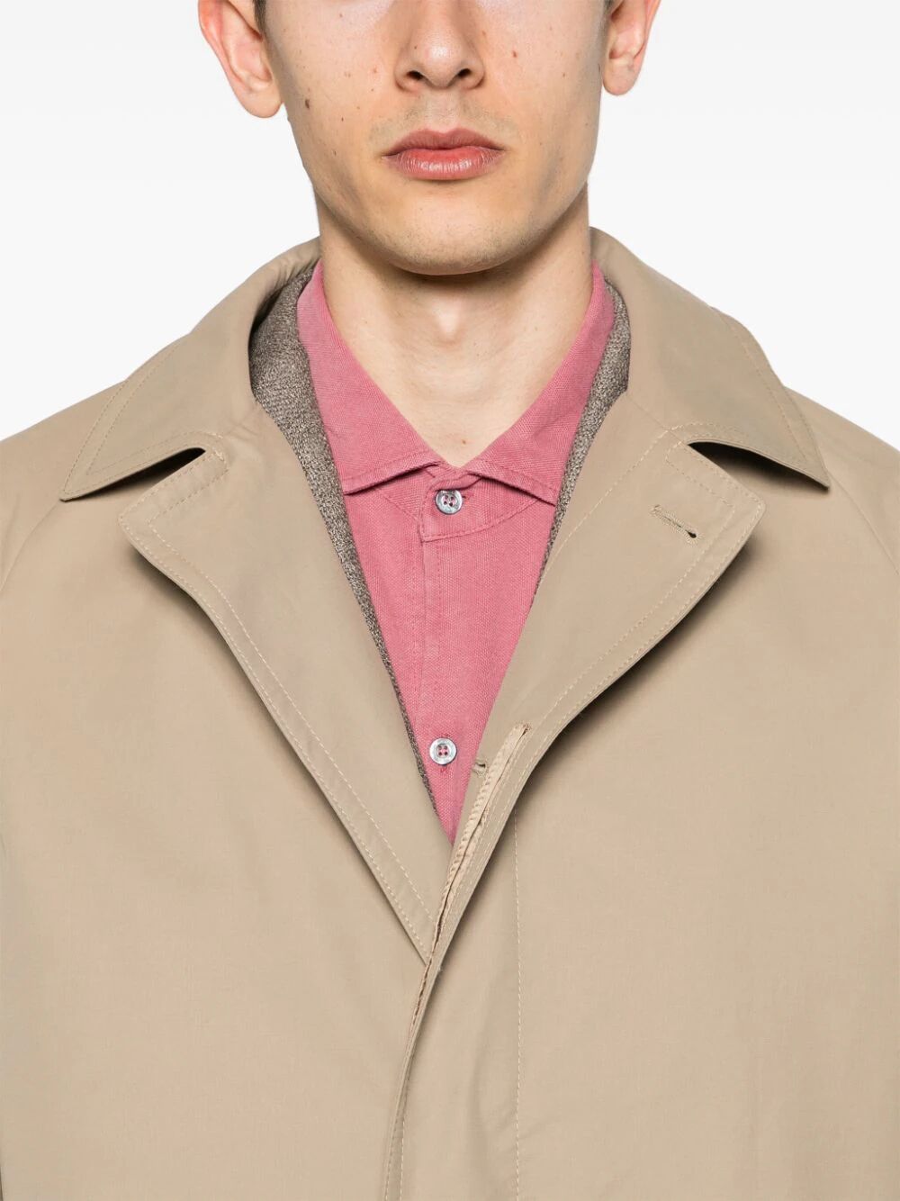 TAGLIATORE Men's Classic Wool Trench Coat