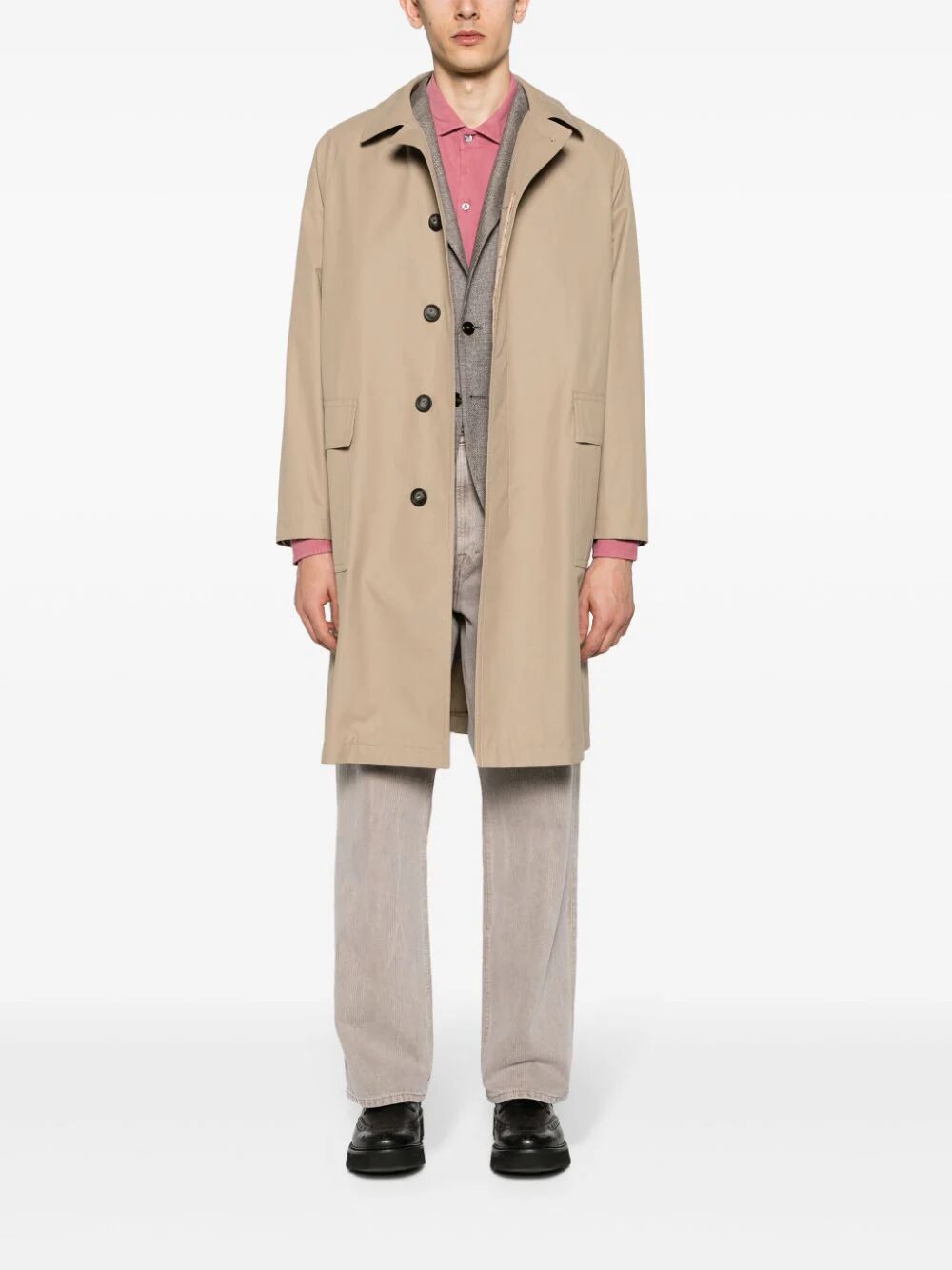 TAGLIATORE Men's Classic Wool Trench Coat
