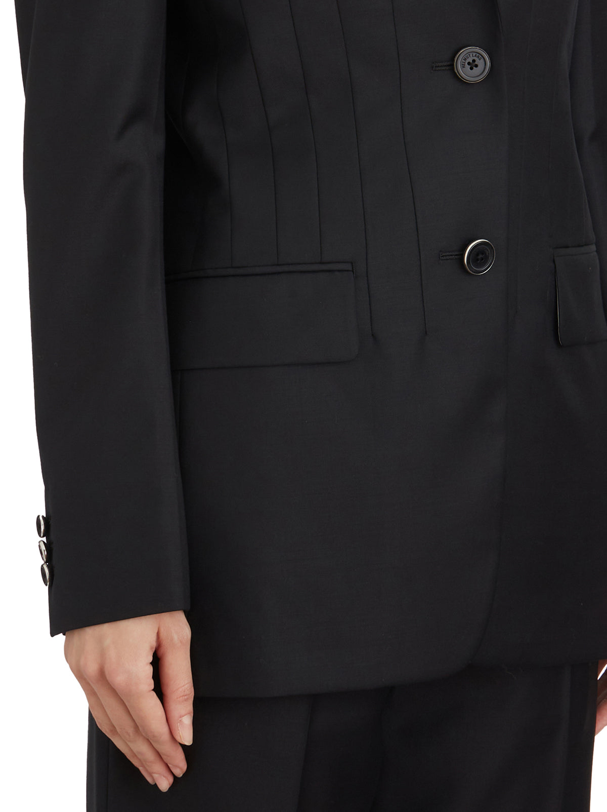 HELMUT LANG Shaped Waist Single Breasted Jacket - Size 2