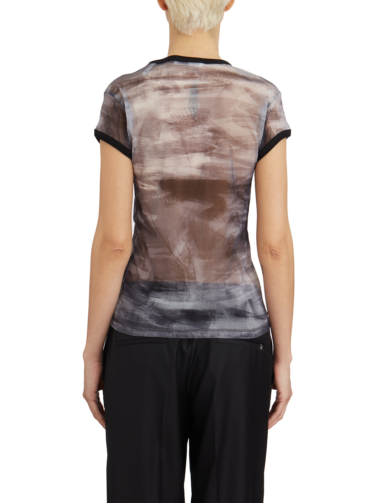 HELMUT LANG Painted Mesh Crewneck T-Shirt - Size S