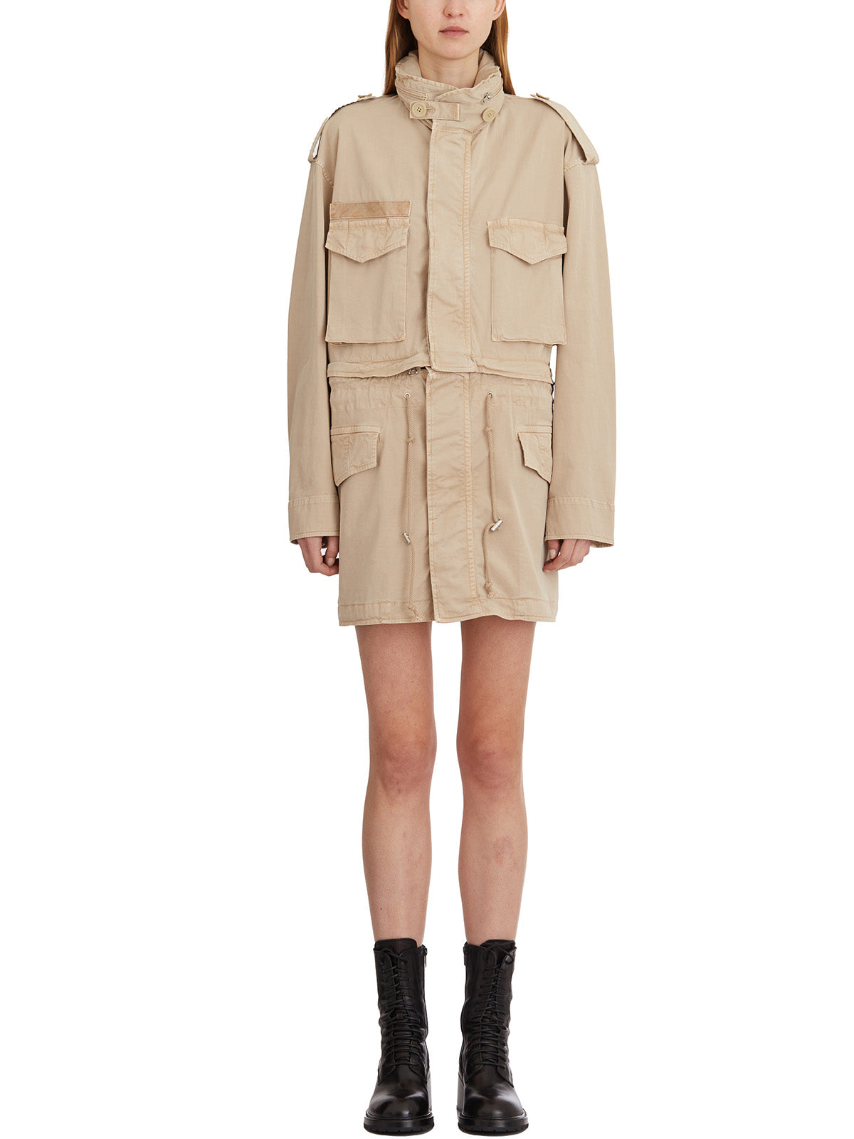HELMUT LANG Mini Field Jacket with Hood - Women's