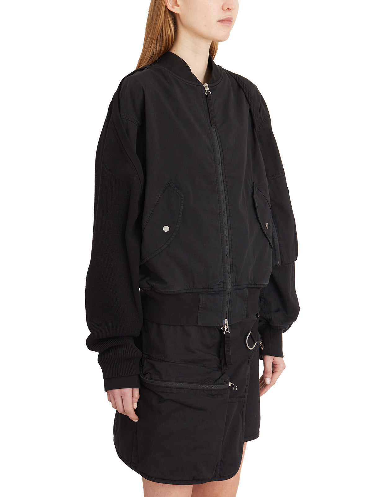 HELMUT LANG Women's Stretch Cotton Bomber Jacket