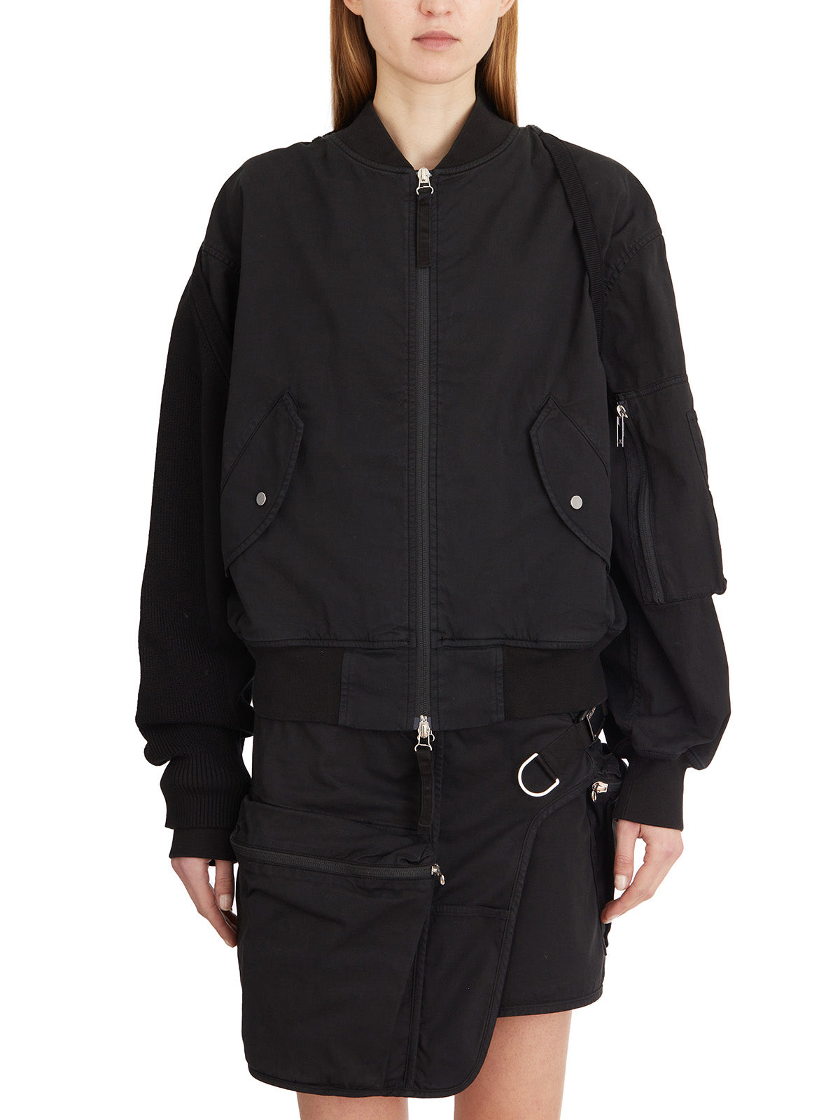 HELMUT LANG Women's Stretch Cotton Bomber Jacket