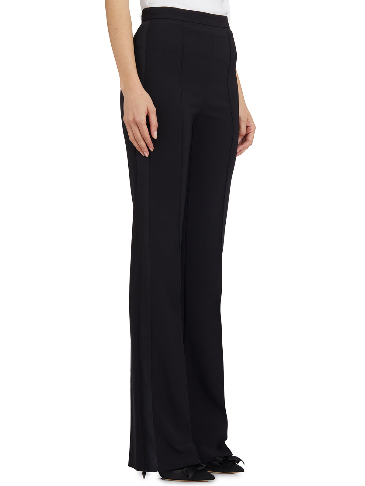 ELISABETTA FRANCHI Chic Crepe Palazzo Pants - Size 40