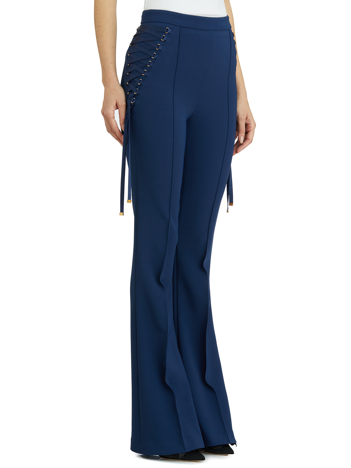 ELISABETTA FRANCHI Flared Pants with Lace - Size 40