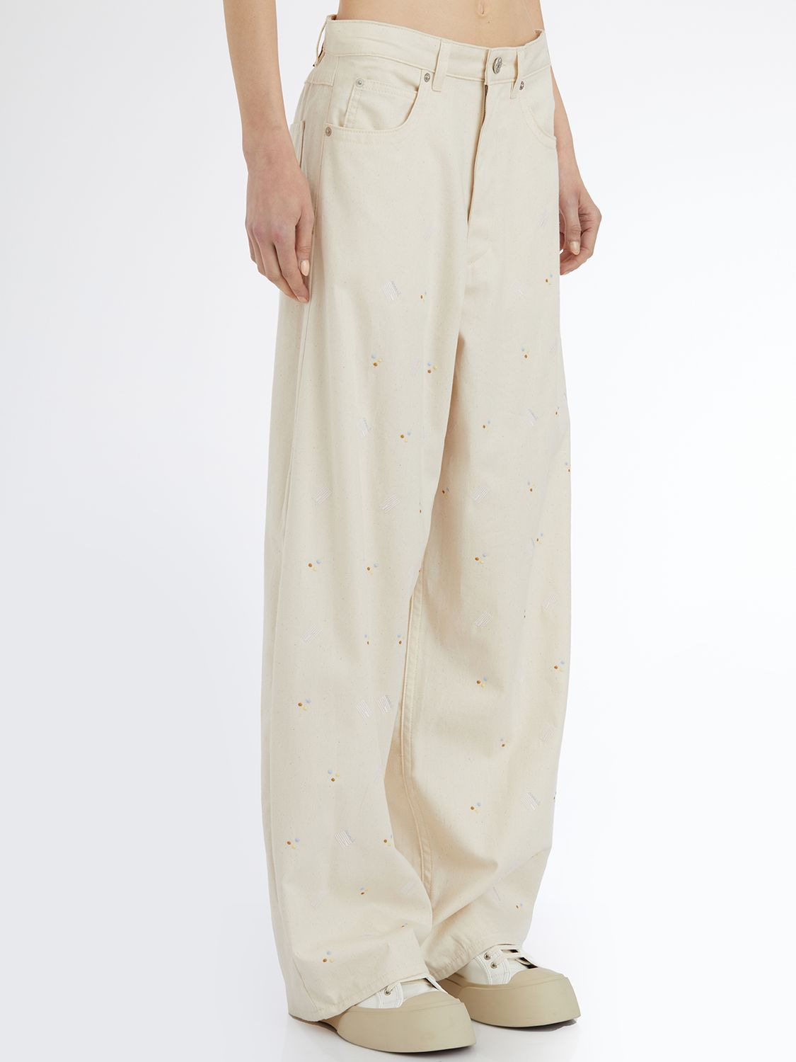 MARNI Embroidered Wide Leg Trousers - Size 40