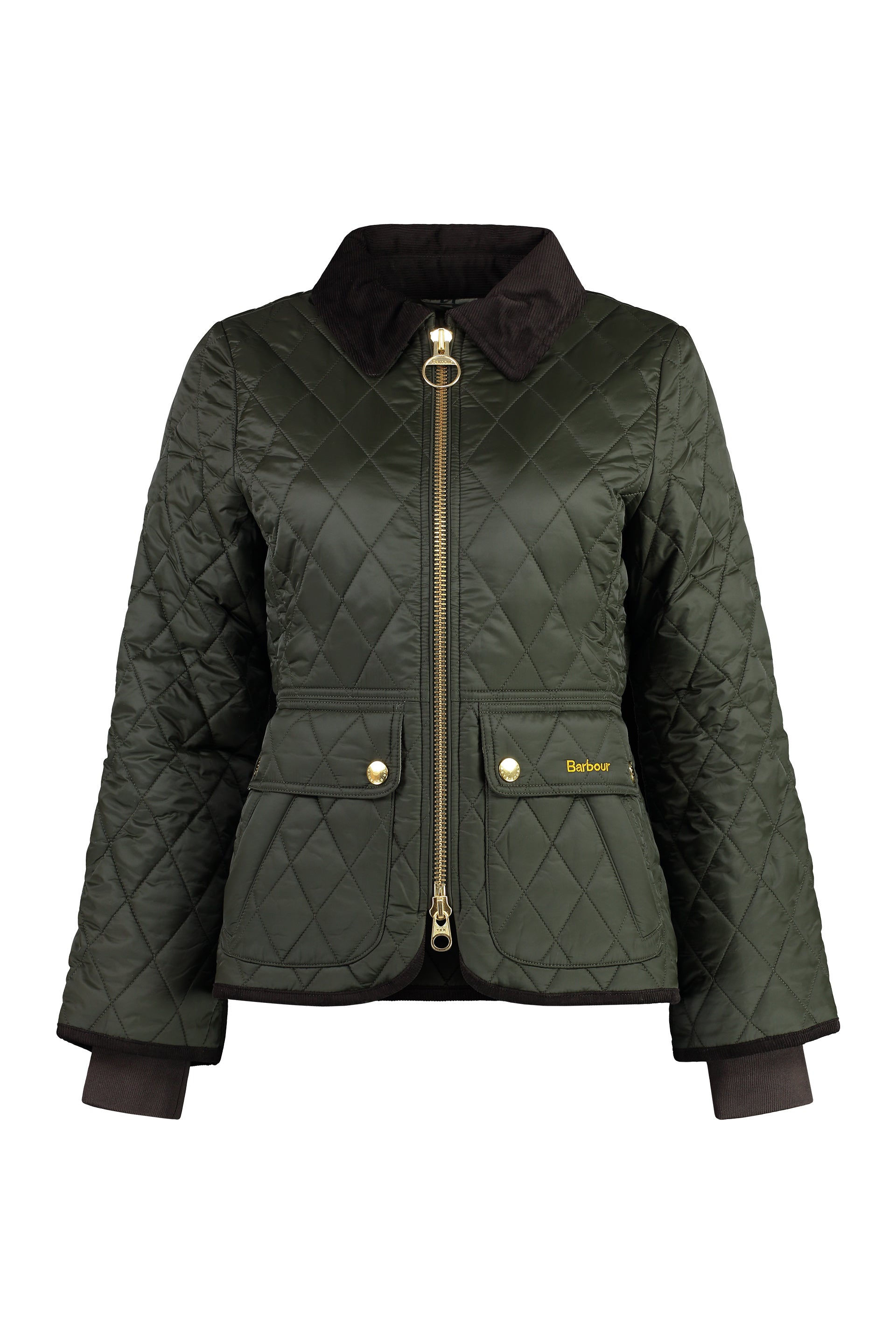 BARBOUR Quilted Jacket with Corduroy Collar for Women