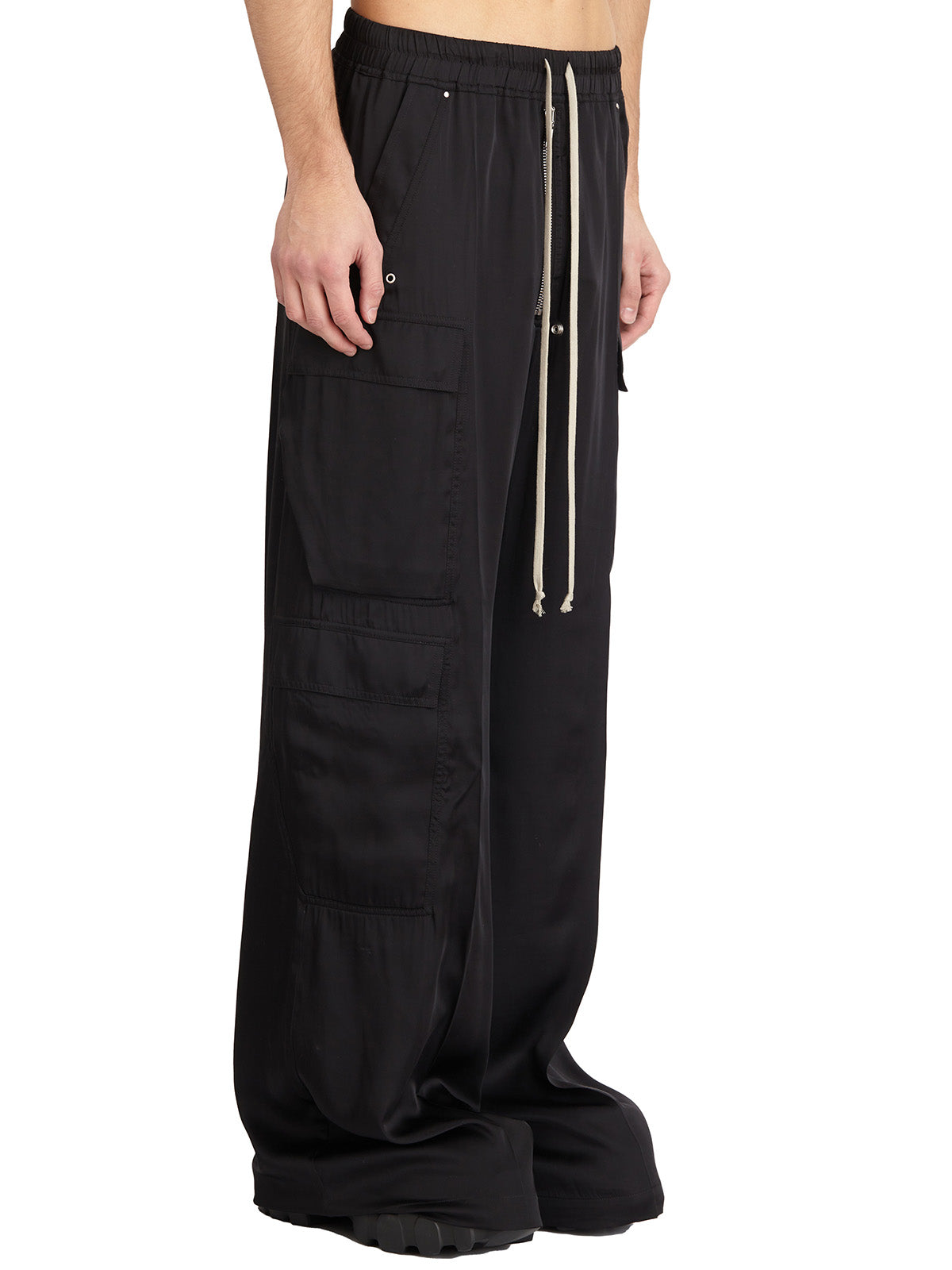 RICK OWENS Cargo Trousers with Drawstring for Men - SS25