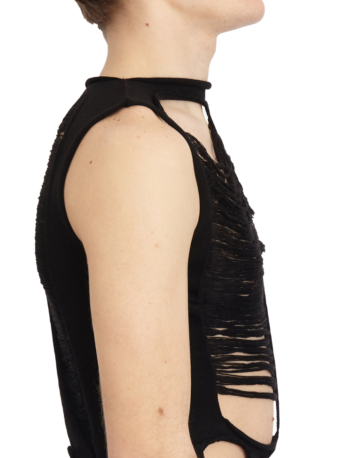 RICK OWENS Slim Fit Mesh Tank Top - Size M