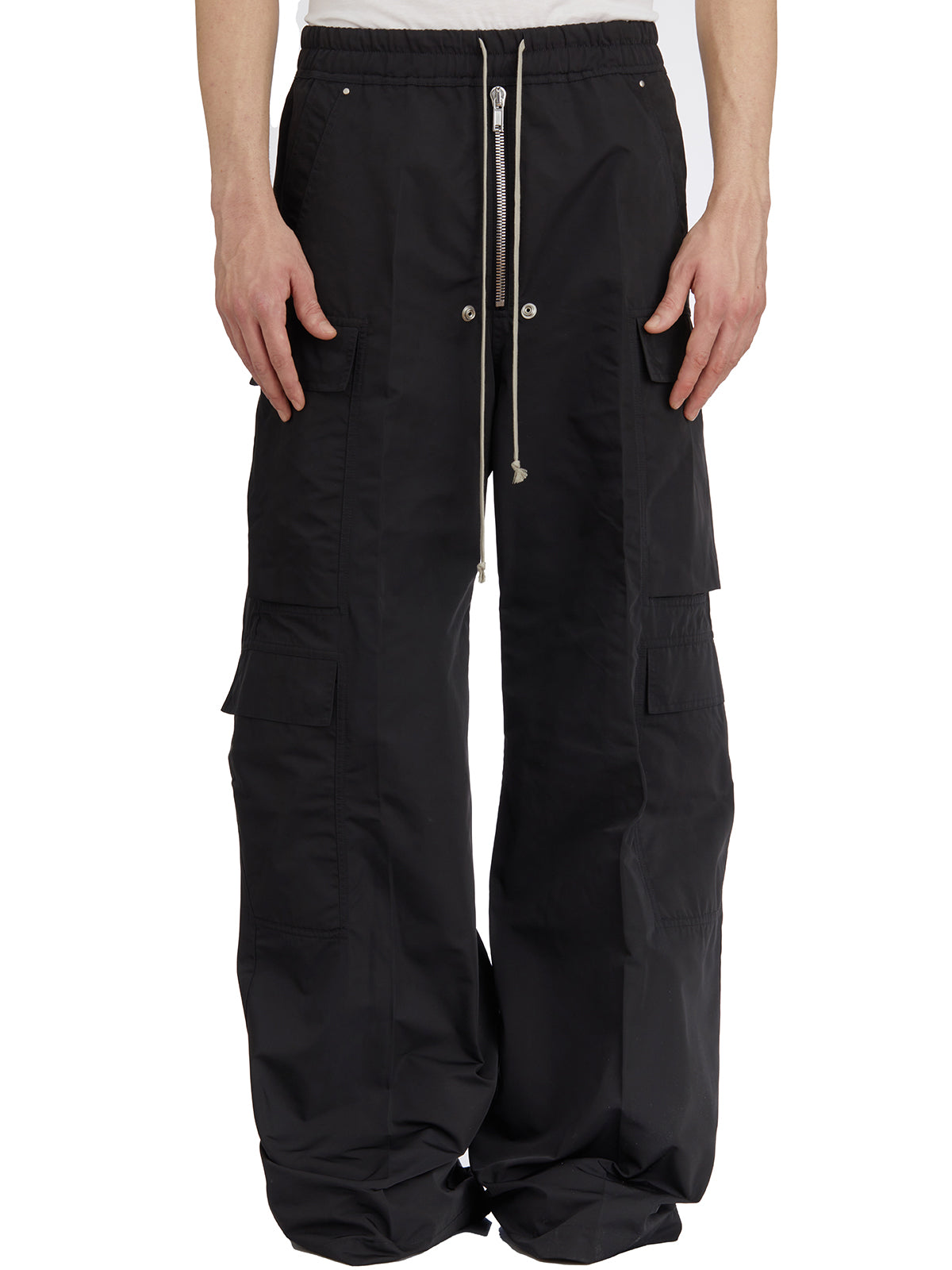 RICK OWENS Wide Leg Cargo Trousers - Size 48