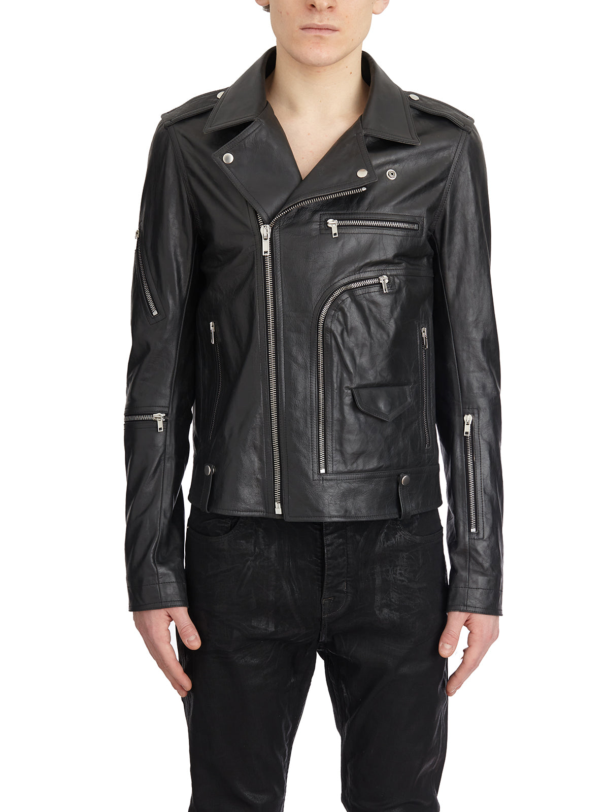 RICK OWENS Men's Bauhaus Stooges Leather Jacket Size 50