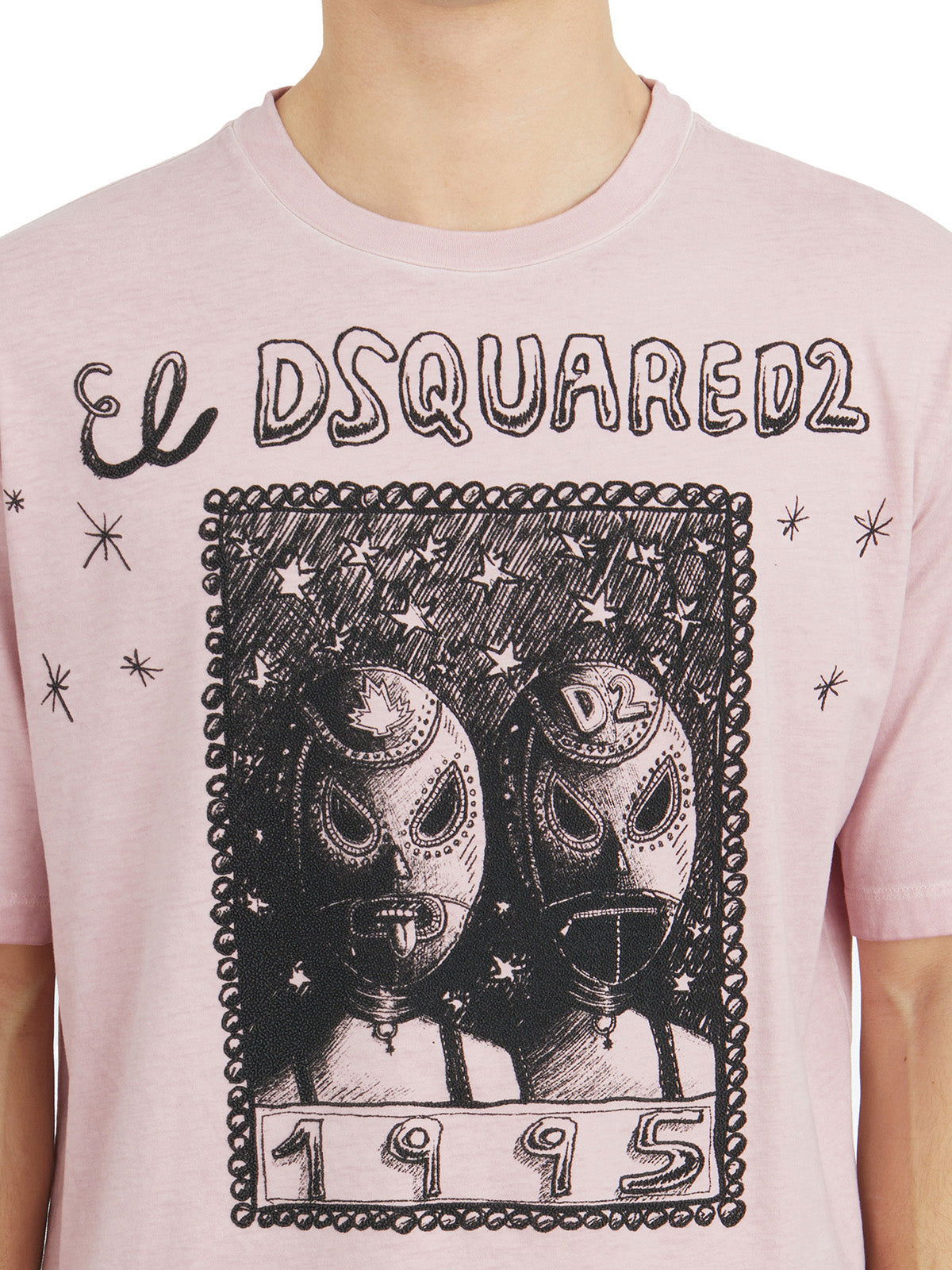 DSQUARED2 Graphic Cotton T-Shirt - Medium