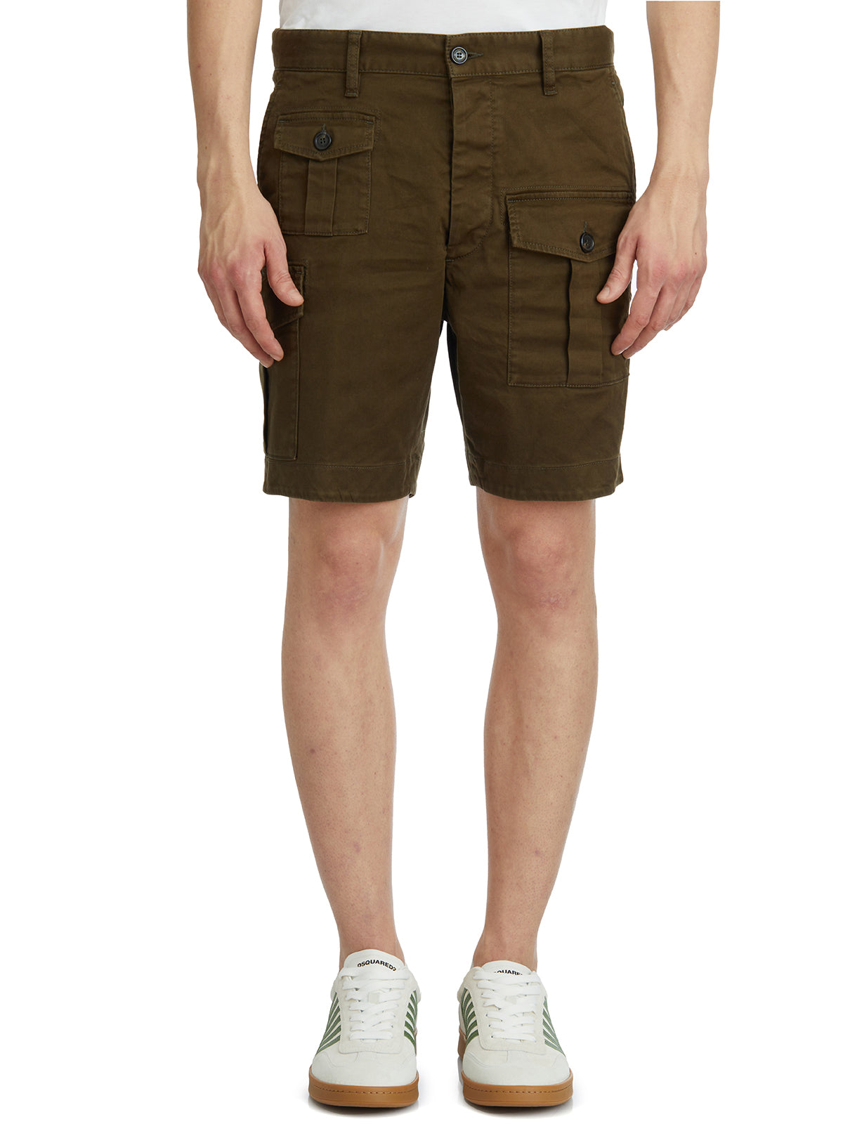 DSQUARED2 Men's Cotton Cargo Bermuda Shorts - Size 48