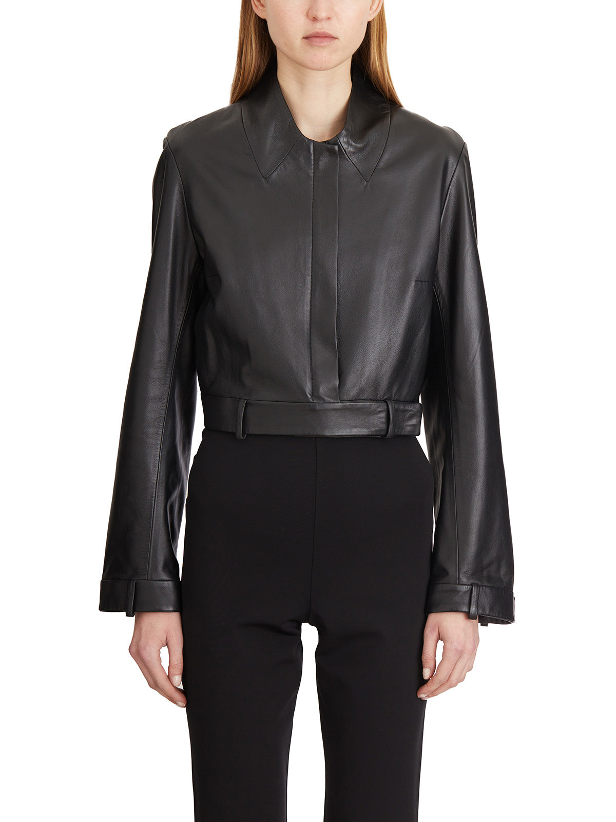 SWORD Mini Short Leather Jacket - Size 40