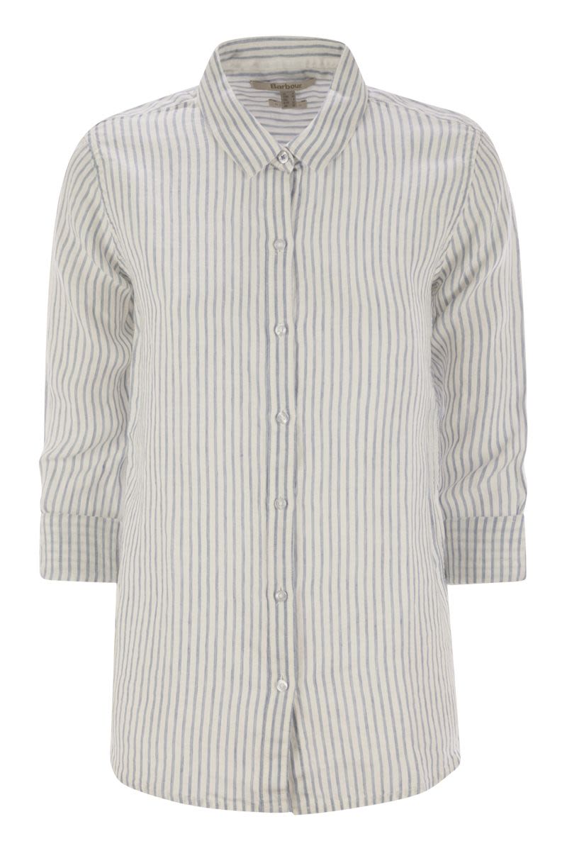BARBOUR Linen Striped Shirt - Relaxed Fit