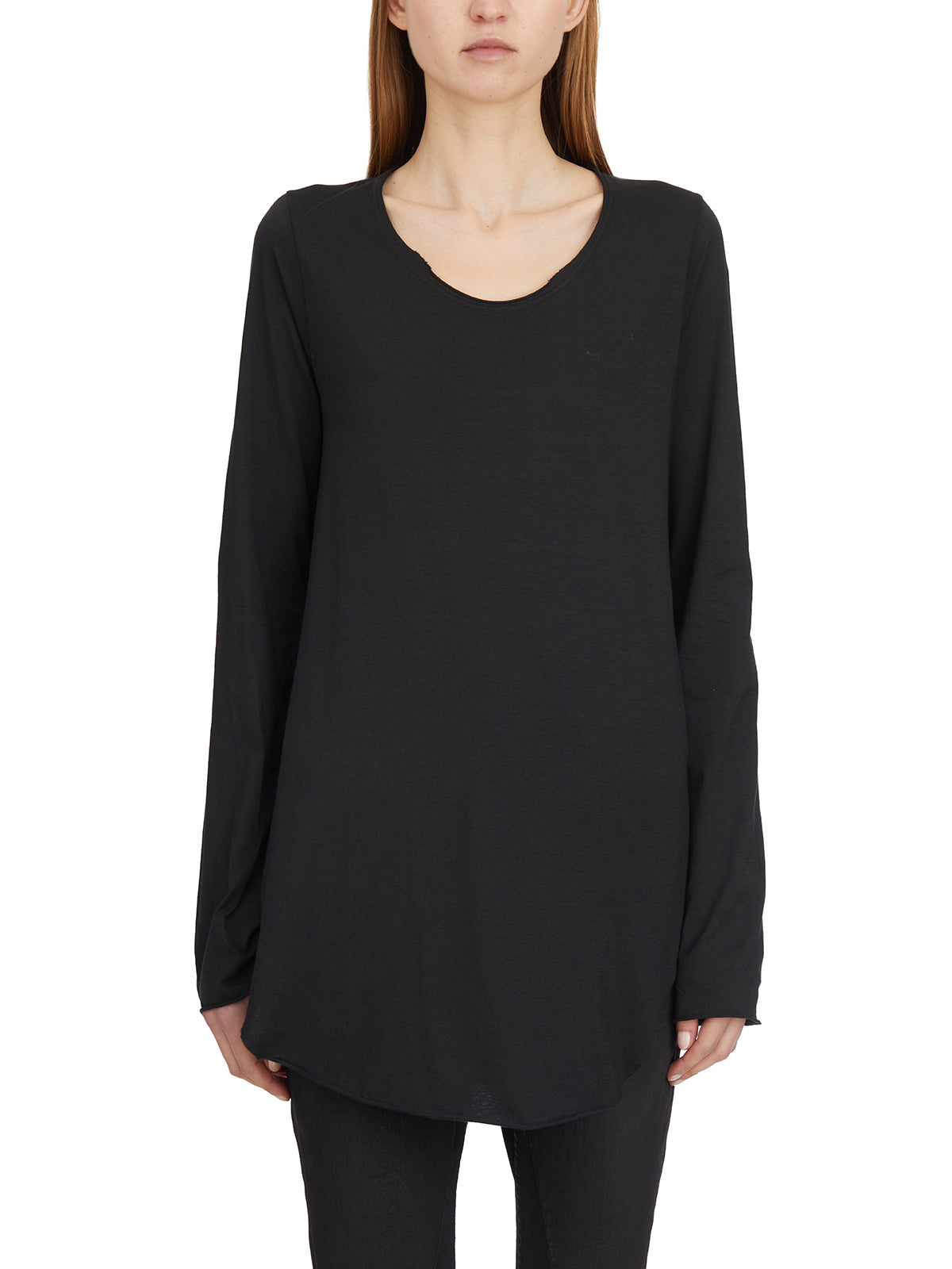 SERIENUMERICA Long Sleeve Cotton T-Shirt for Women