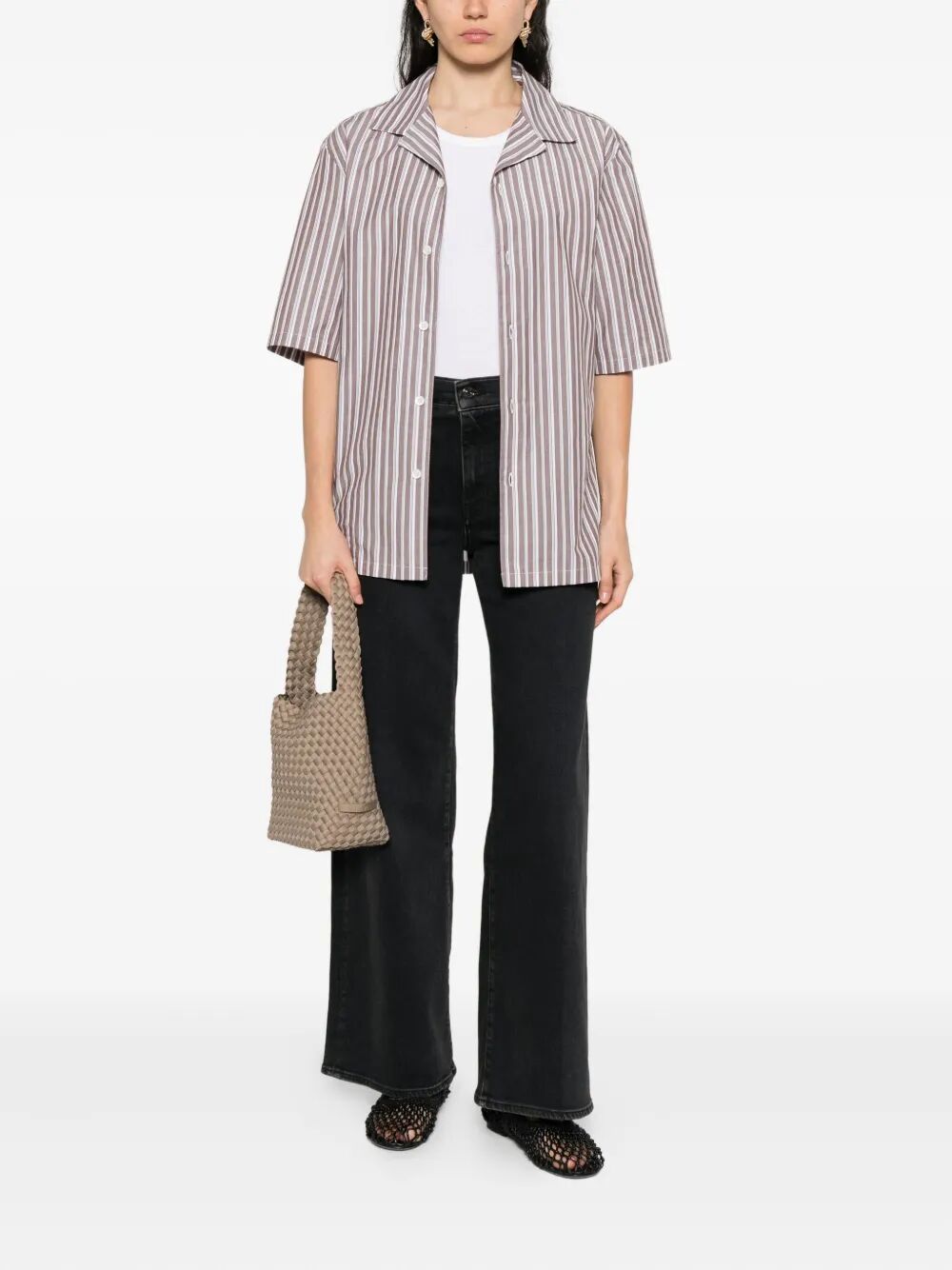 FRAME High Rise Wide Leg Flare Jeans