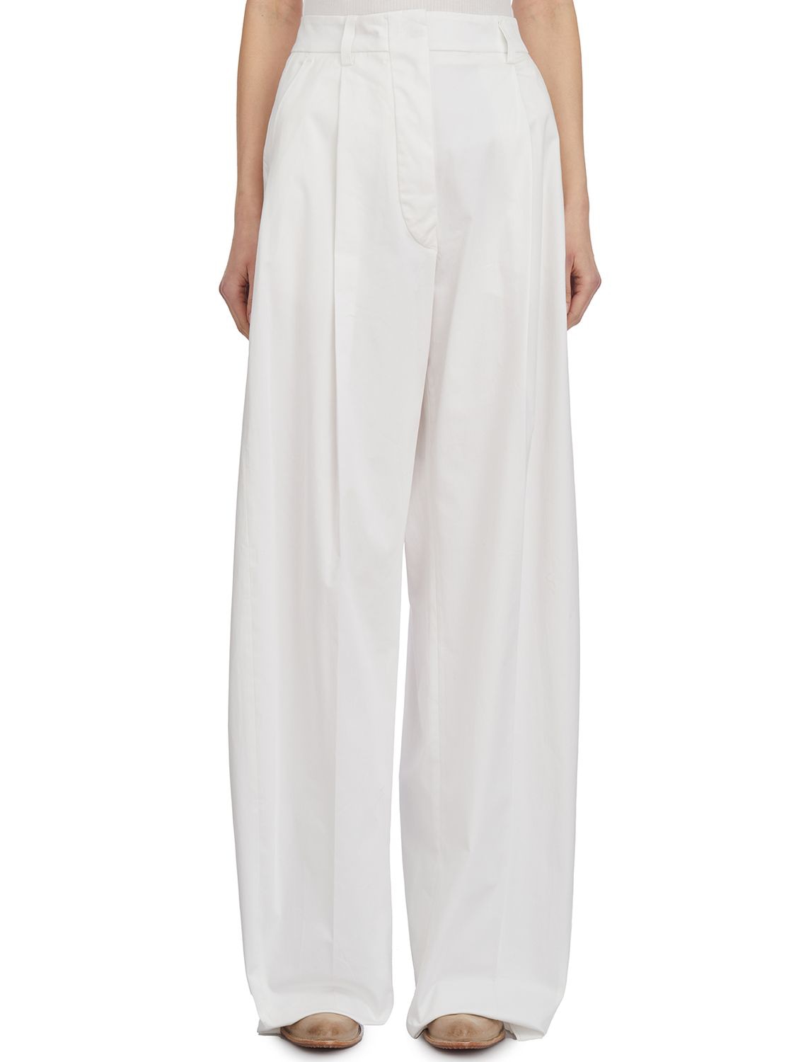 THE LATEST Wide-Leg Poplin Trousers for Women - Size 40
