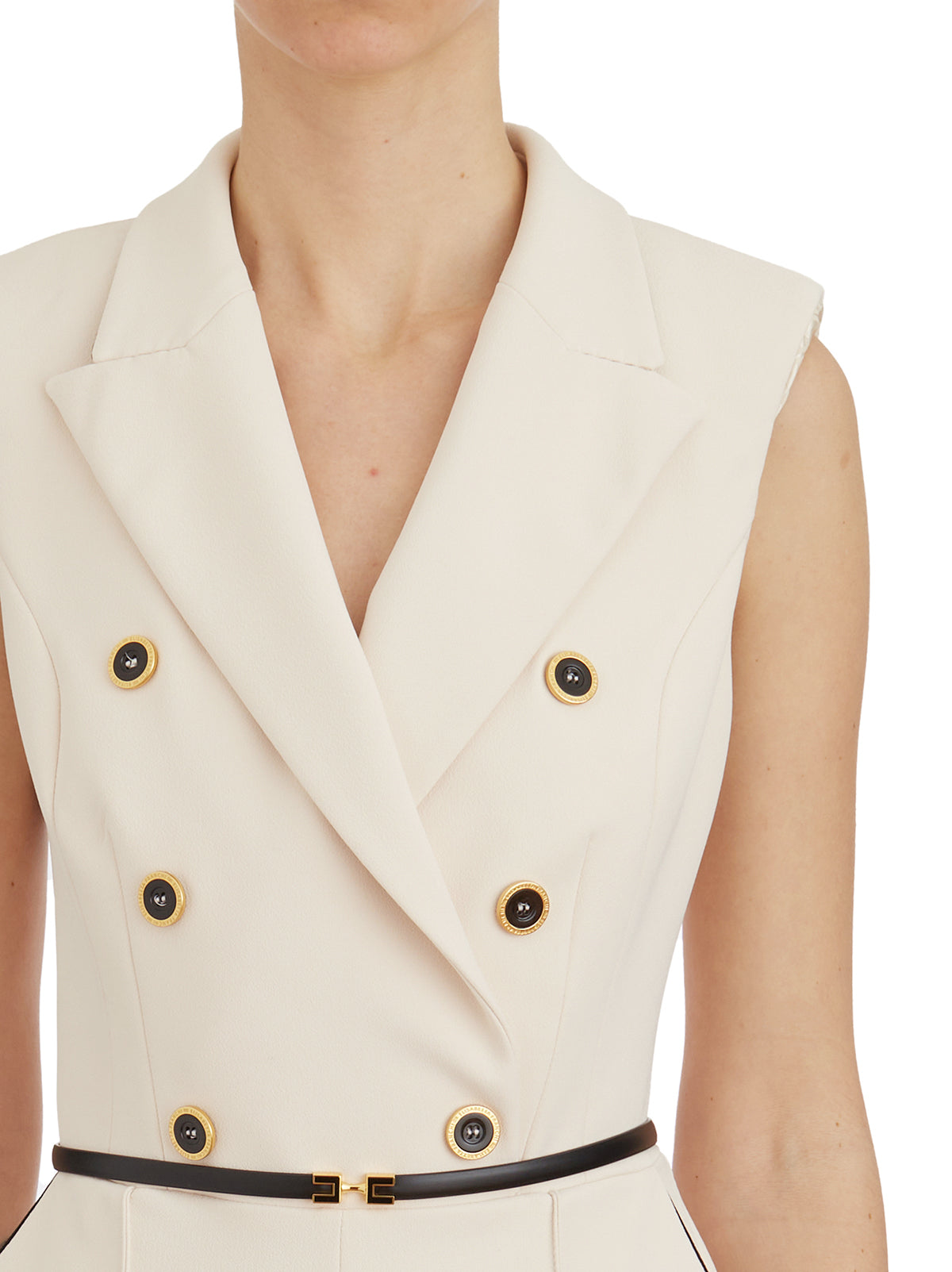 ELISABETTA FRANCHI Sleeveless Jumpsuit with Belt for Women