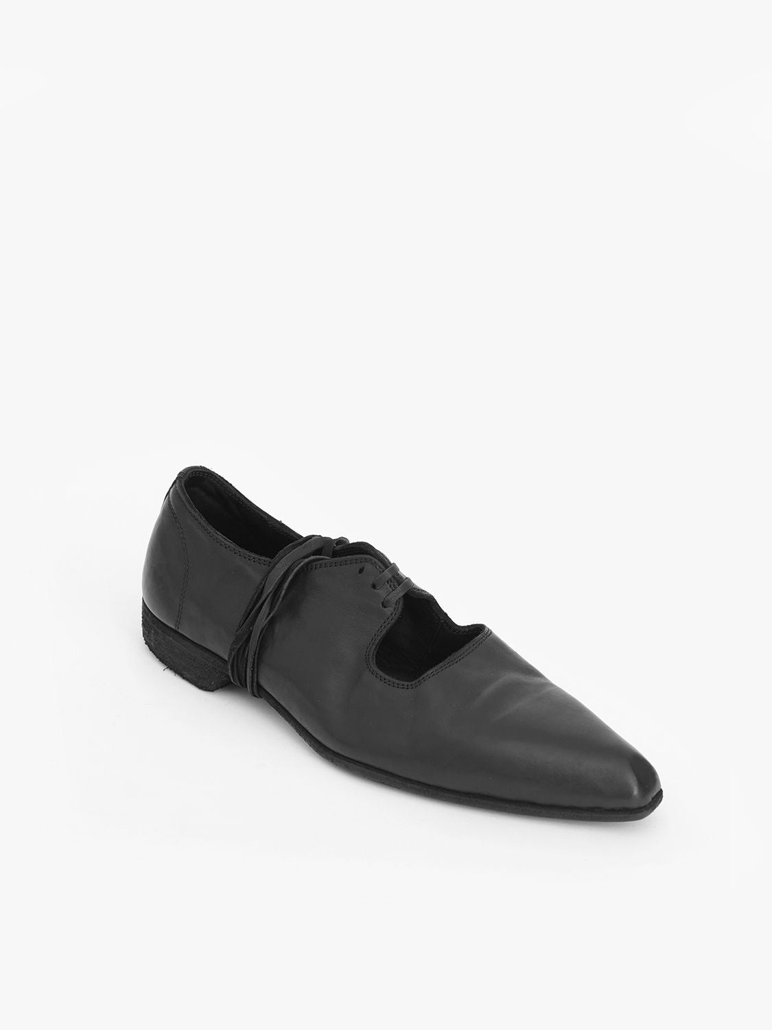 GUIDI Leather Lace-Up Shoe