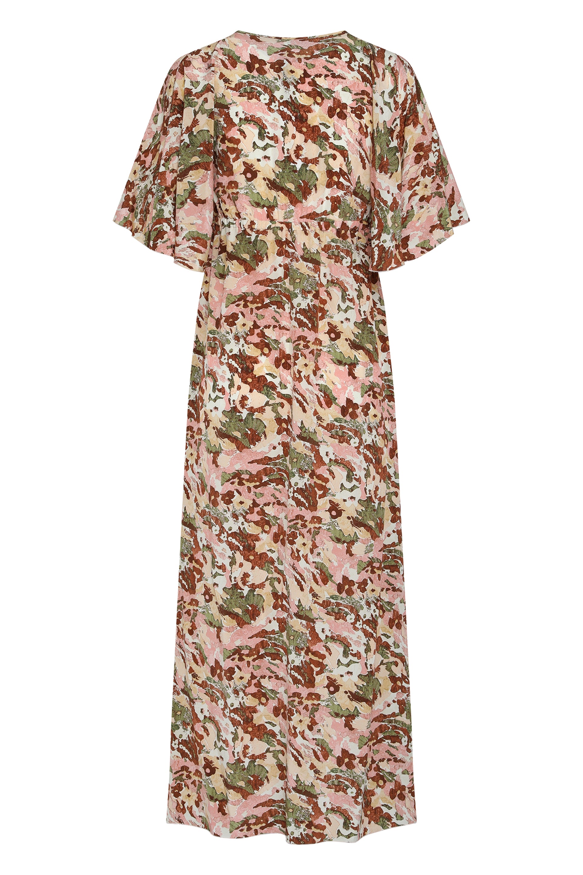 MARINELLA PICCINNO Printed Silk Dress with Elastic Waistband