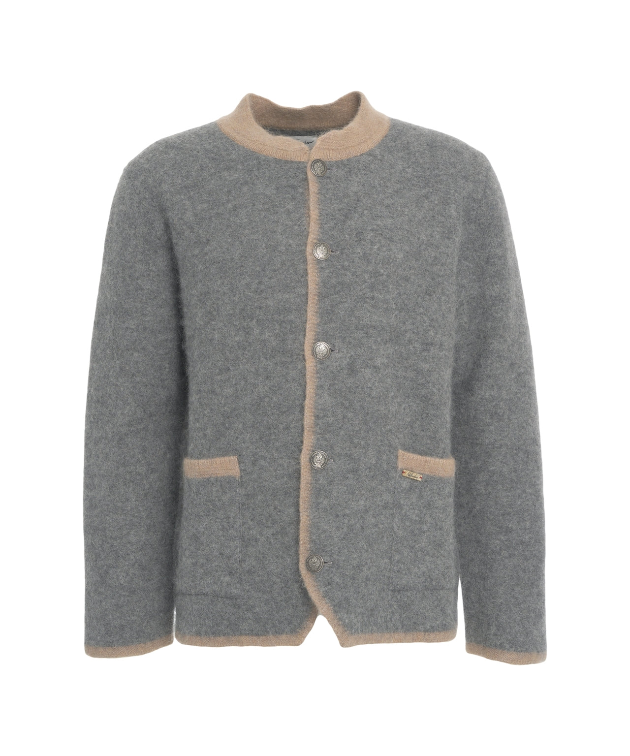 LUIS TRENKER Classic Wool Jacket with Contrasting Finishes for Men