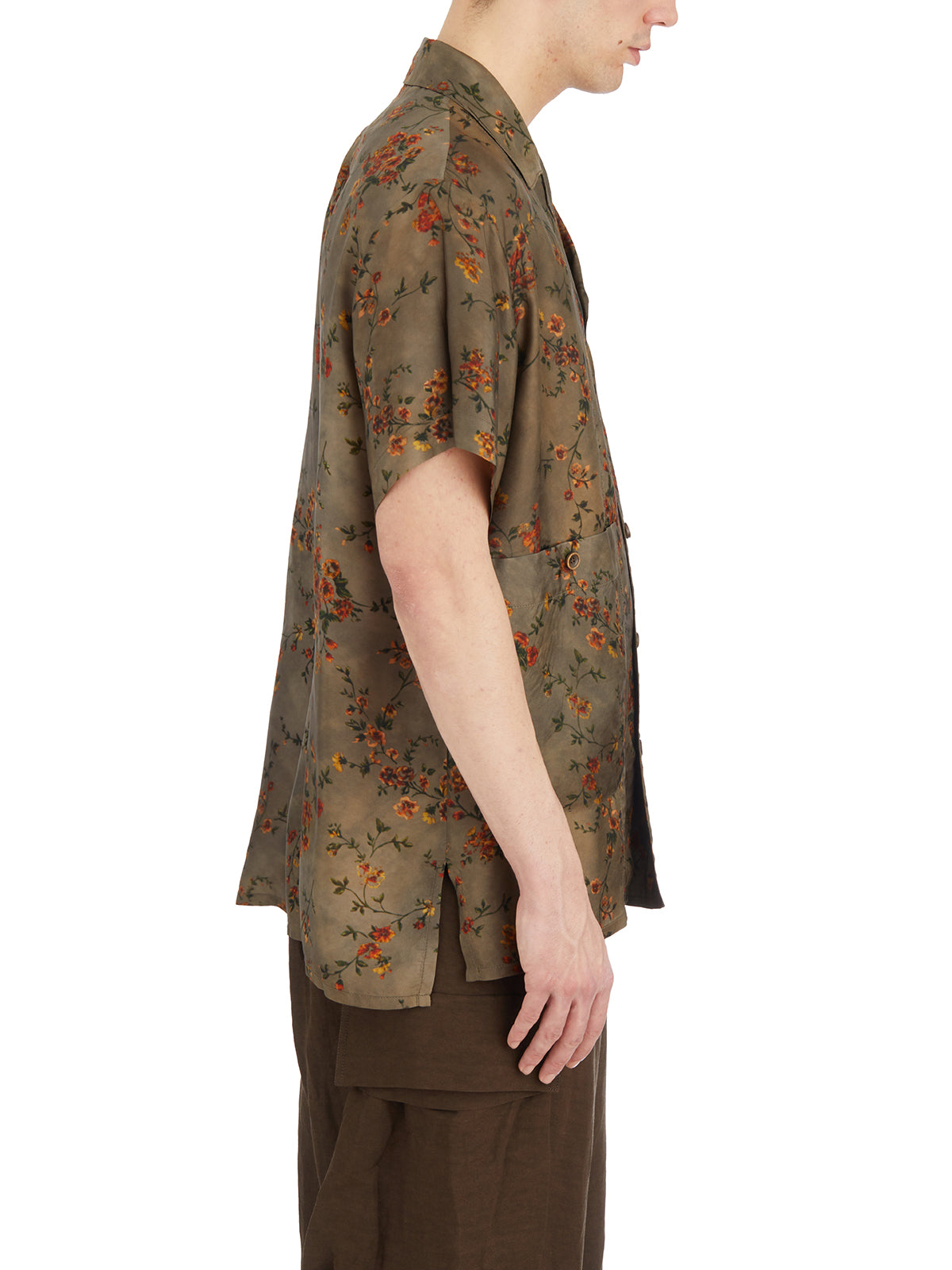 UMA WANG Men's Stylish Shirt with Cut Sleeves - Size M