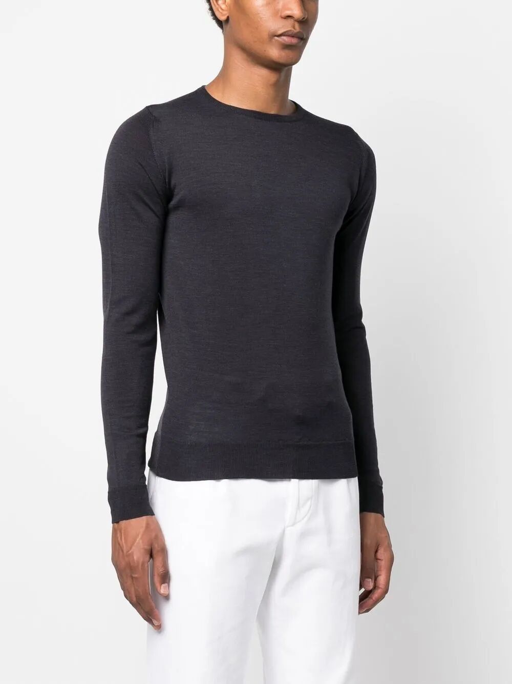 JOHN SMEDLEY Round Neck Pullover for Men