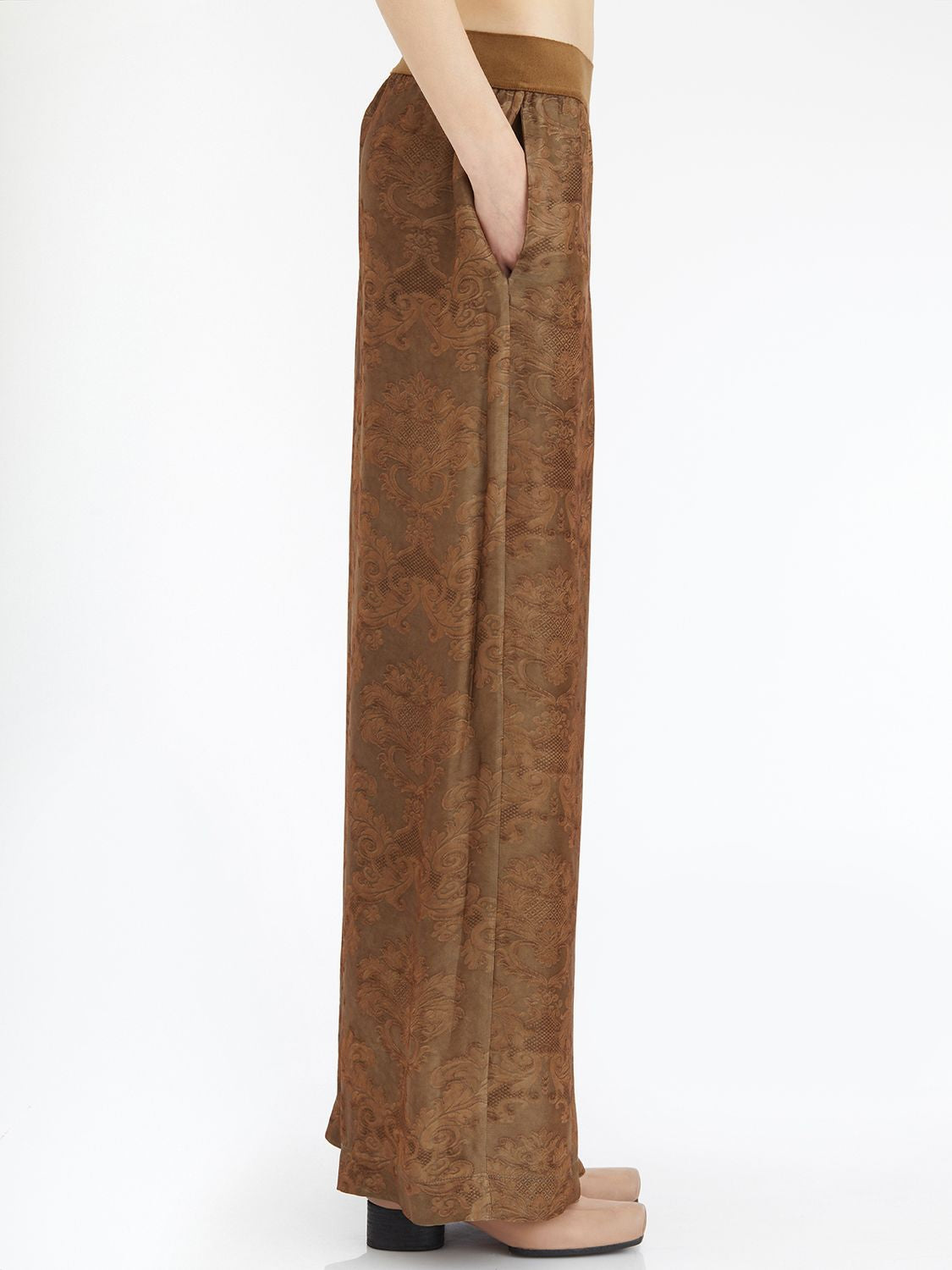 UMA WANG Viscose and Cupro Trousers with Elasticated Waist - Size S