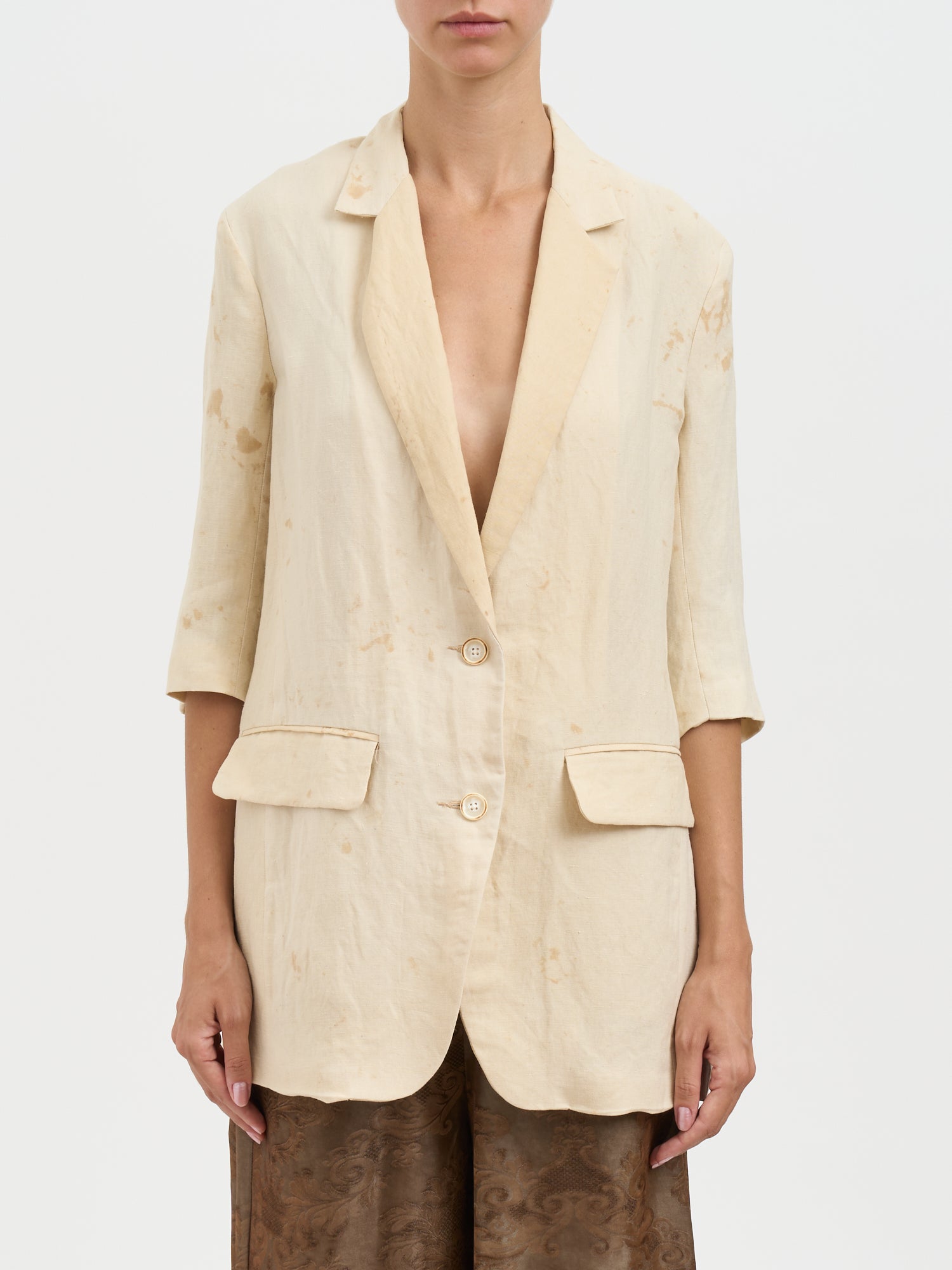 UMA WANG Kaly Linen and Cotton Jacket - Size S