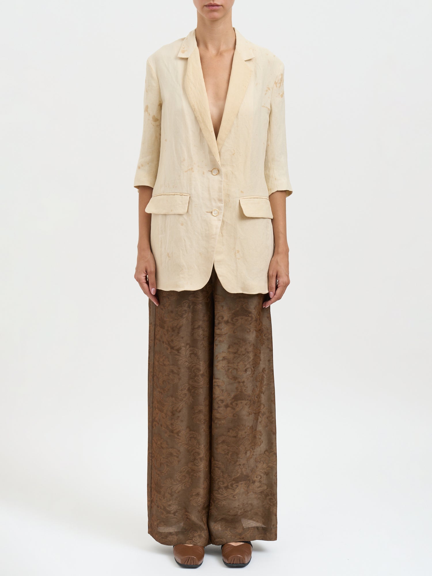 UMA WANG Kaly Linen and Cotton Jacket - Size S
