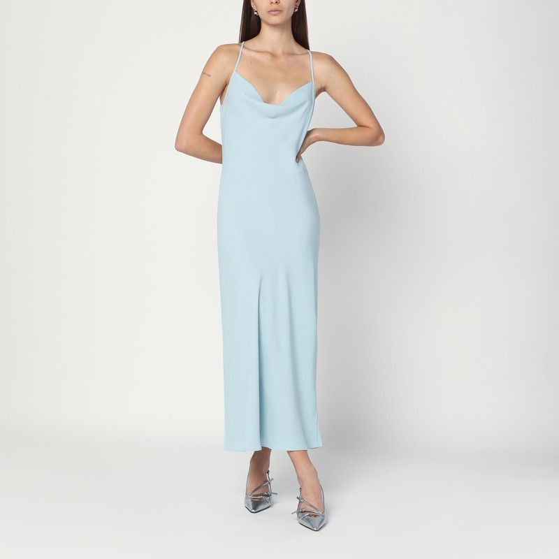 CALVIN KLEIN Light Blue Midi Slip Dress