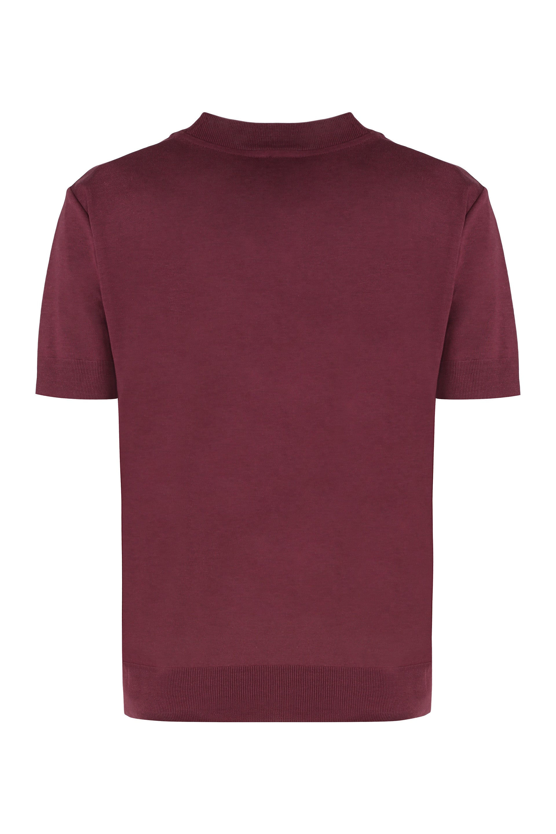 CALVIN KLEIN Cotton Blend T-Shirt with Ribbed Edges