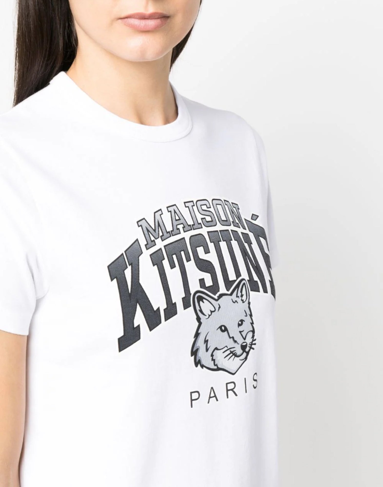 MAISON KITSUNÉ Campus Fox Logo T-Shirt - Women's Short Sleeve